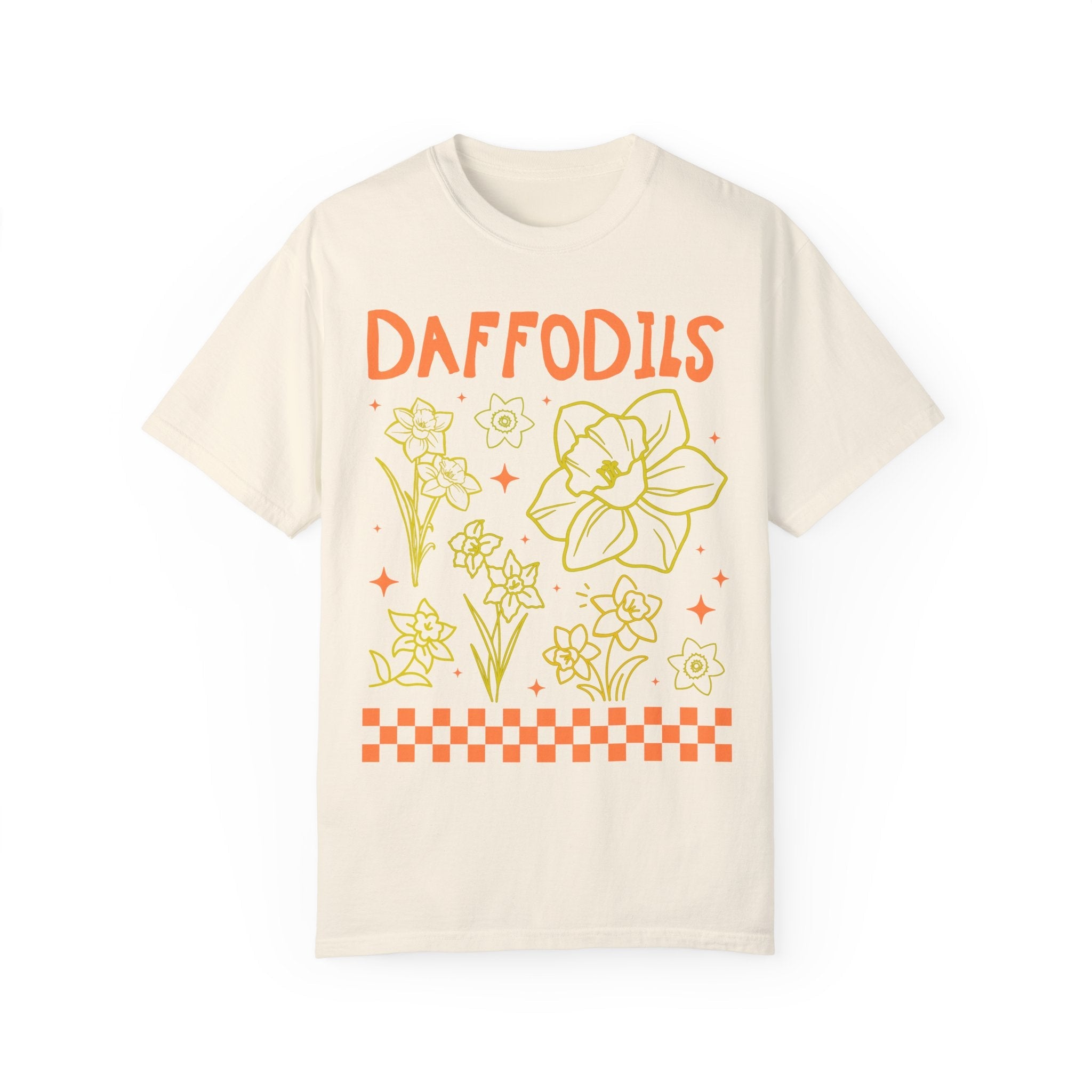 Daffodil Flower T-Shirt for Mom Who Loves Flowers, March Birth Month Gift for Mother's Day, Cute Birthday Present for Daughter who Gardens - Opal and June