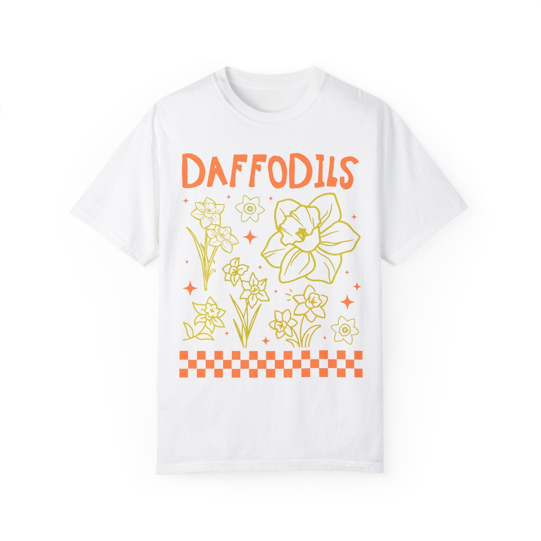 Daffodil Flower T-Shirt for Mom Who Loves Flowers, March Birth Month Gift for Mother's Day, Cute Birthday Present for Daughter who Gardens - Opal and June