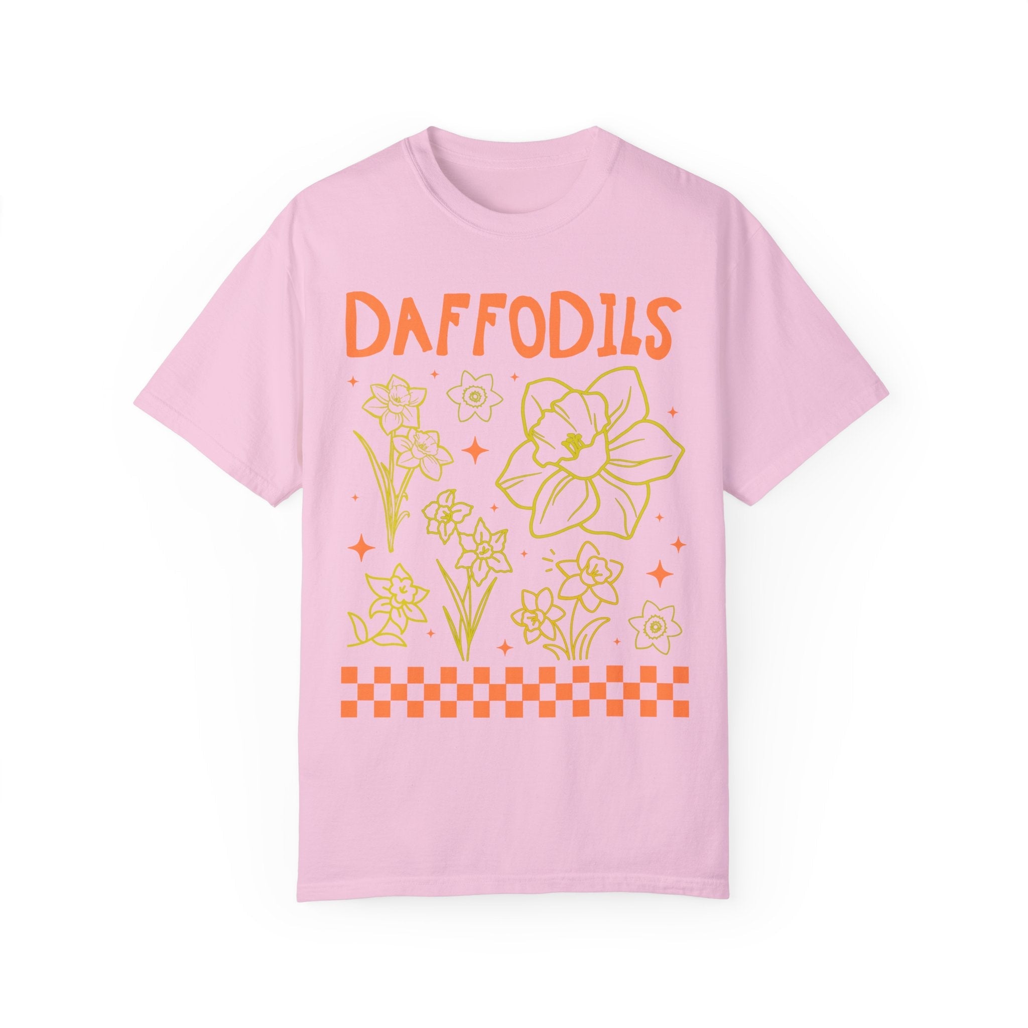 Daffodil Flower T-Shirt for Mom Who Loves Flowers, March Birth Month Gift for Mother's Day, Cute Birthday Present for Daughter who Gardens - Opal and June