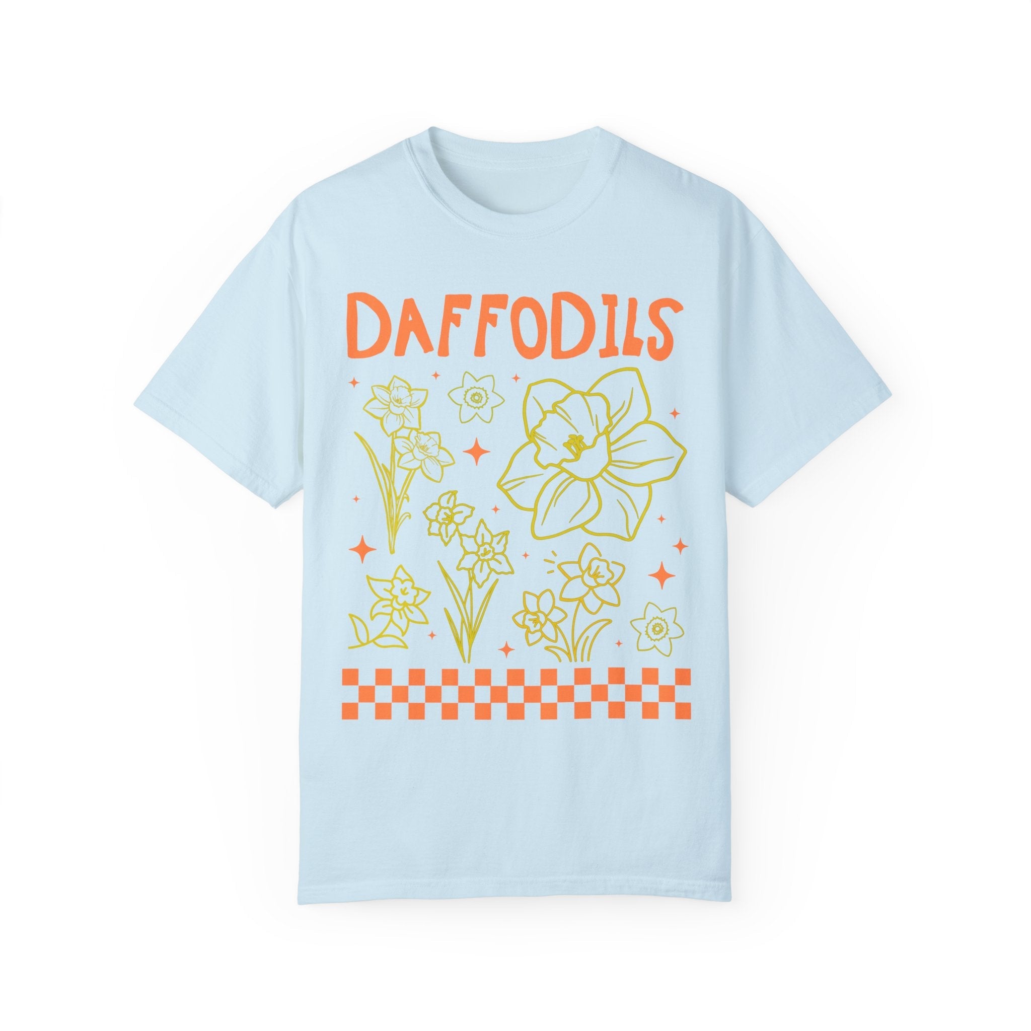 Daffodil Flower T-Shirt for Mom Who Loves Flowers, March Birth Month Gift for Mother's Day, Cute Birthday Present for Daughter who Gardens - Opal and June