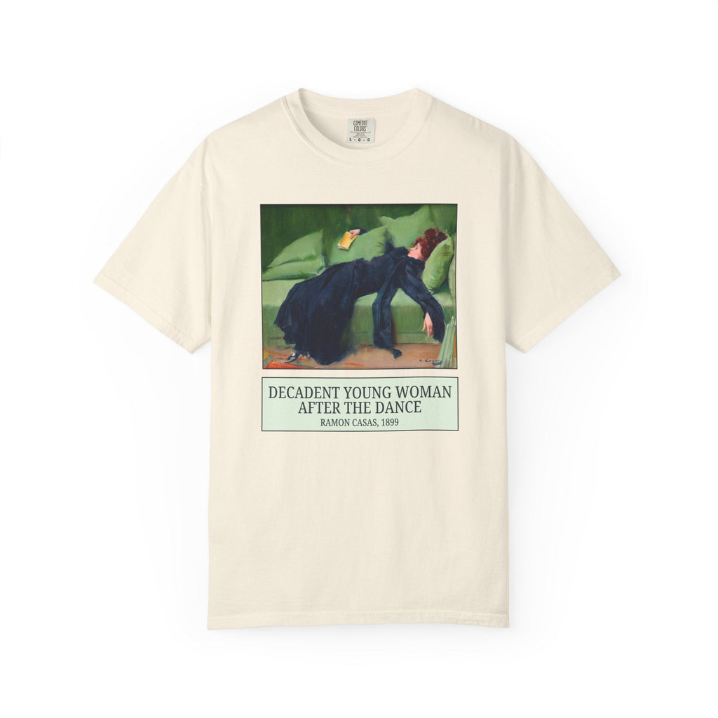 Decadent Young Woman After the Dance by Ramon Casas, 19th Century Art History T-Shirt, Colorful Cottagecore Shirt, Humanities Major Gift - Opal and June