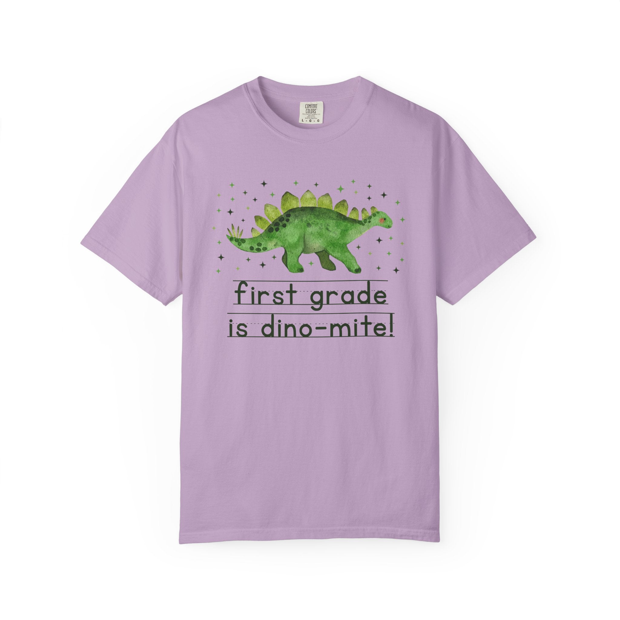 Dinosaur First Grade Teacher Tee Shirt for Back to School, Funny and Adorable 90s Aesthetic Dinosaur Lover T-Shirt for Kindergarten Squad - Opal and June