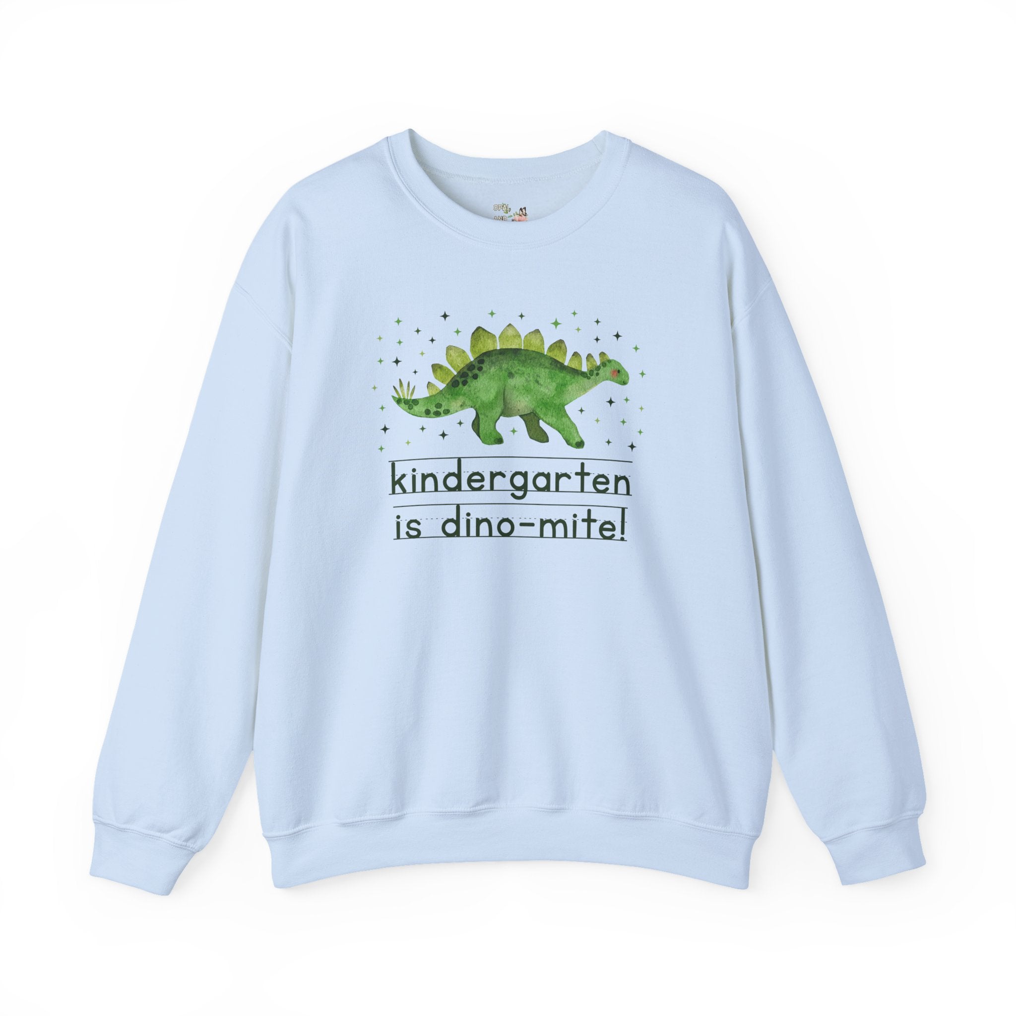 Dinosaur Kindergarten Teacher Sweatshirt for Back to School, Funny and Adorable 90s Aesthetic Dinosaur Lover Shirt for Kindergarten Squad - Opal and June