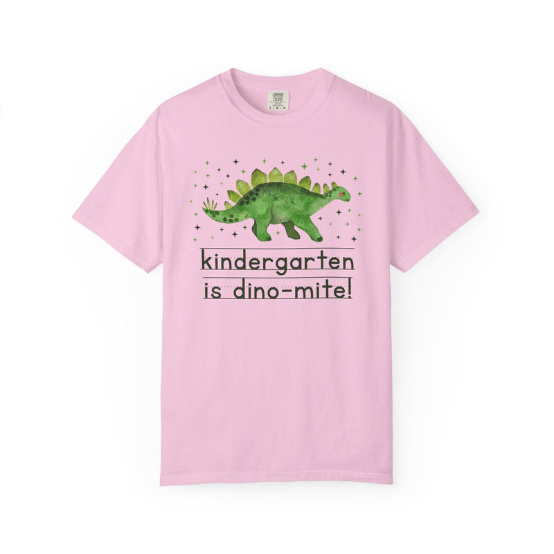 Dinosaur Kindergarten Teacher Tee Shirt for Back to School, Funny and Adorable 90s Aesthetic Dinosaur Lover T-Shirt for Kindergarten Squad - Opal and June