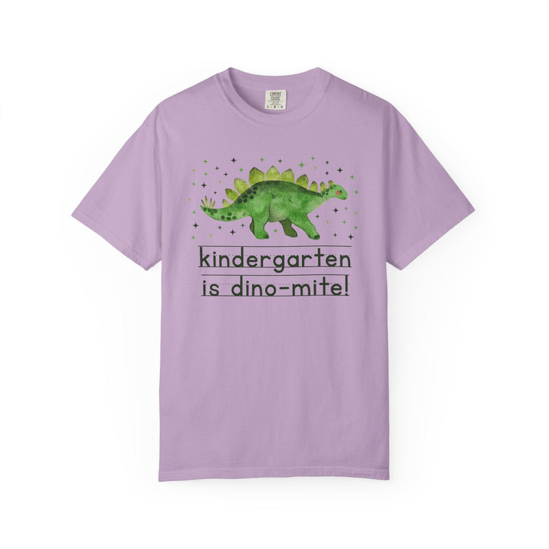 Dinosaur Kindergarten Teacher Tee Shirt for Back to School, Funny and Adorable 90s Aesthetic Dinosaur Lover T-Shirt for Kindergarten Squad - Opal and June
