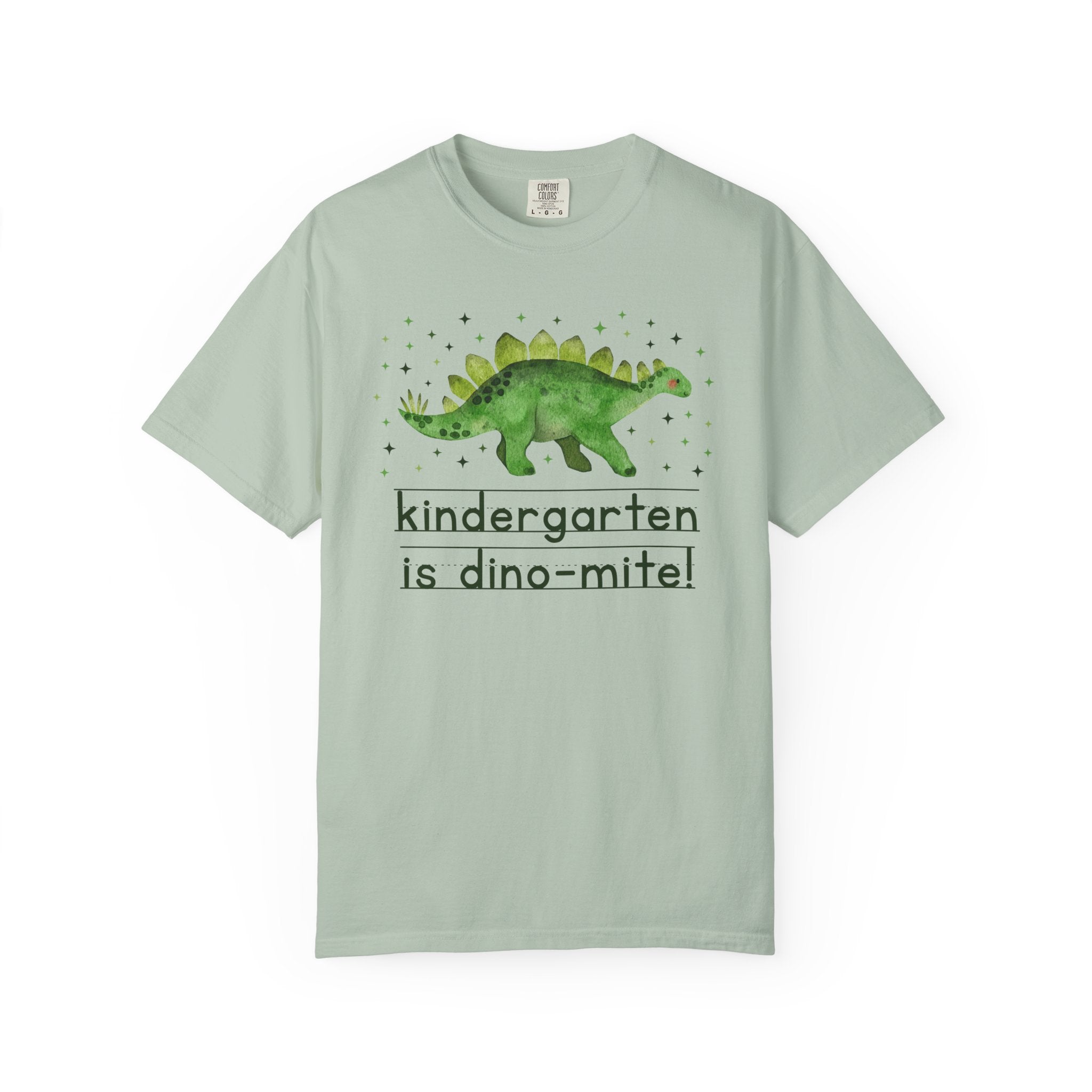 Dinosaur Kindergarten Teacher Tee Shirt for Back to School, Funny and Adorable 90s Aesthetic Dinosaur Lover T-Shirt for Kindergarten Squad - Opal and June