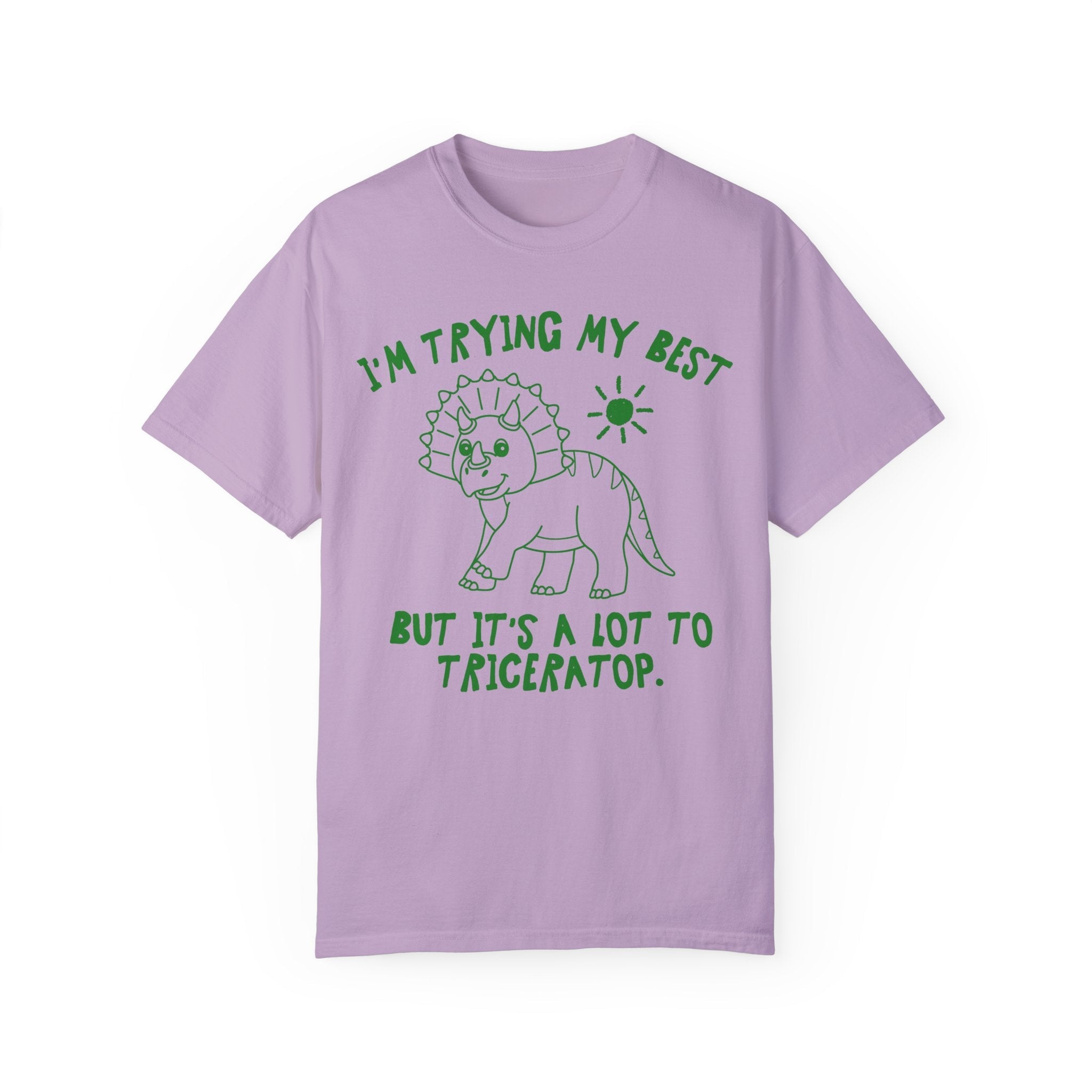 Dinosaur Lover Tee Shirt for Science Teacher Who Loves Dinosaurs, Funny Saying Triceratops Shirt, Silly 90s Aesthetic Doodle Tee for Sister - Opal and June