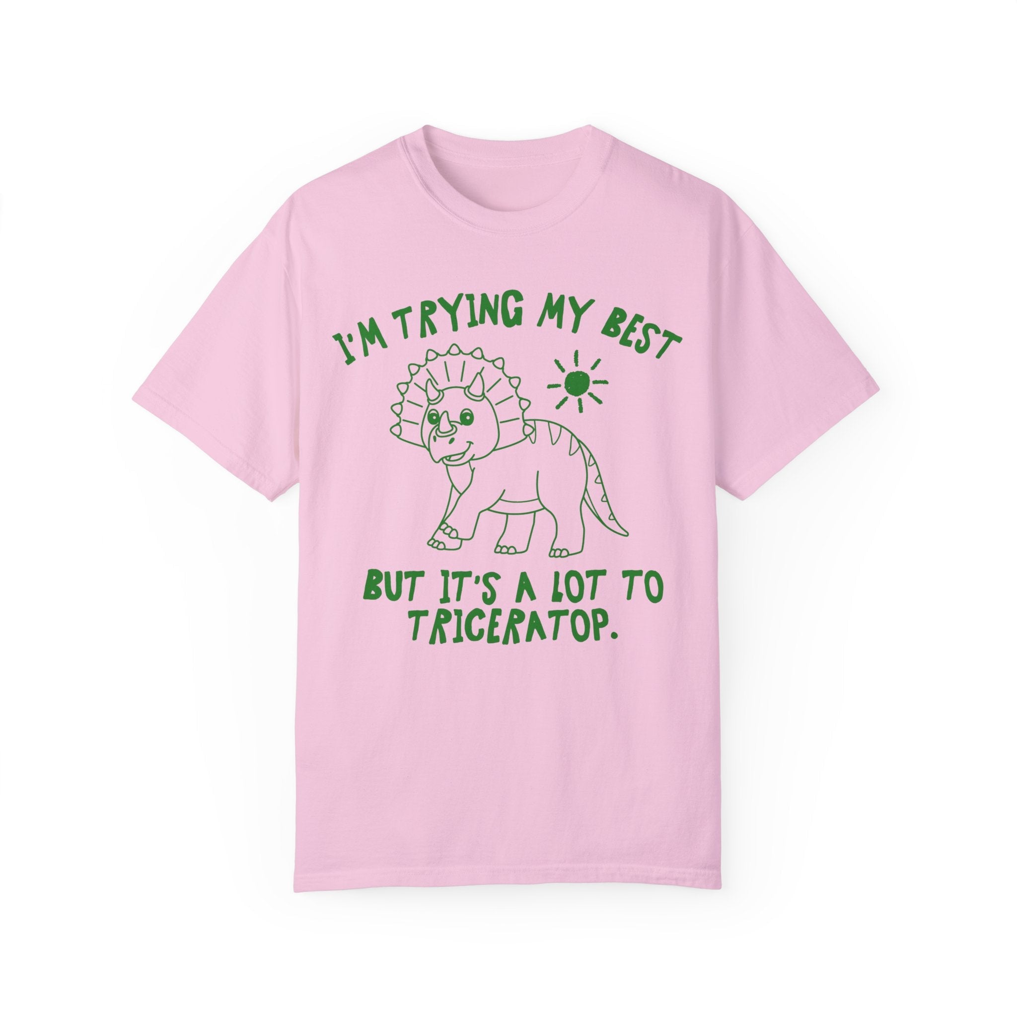 Dinosaur Lover Tee Shirt for Science Teacher Who Loves Dinosaurs, Funny Saying Triceratops Shirt, Silly 90s Aesthetic Doodle Tee for Sister - Opal and June