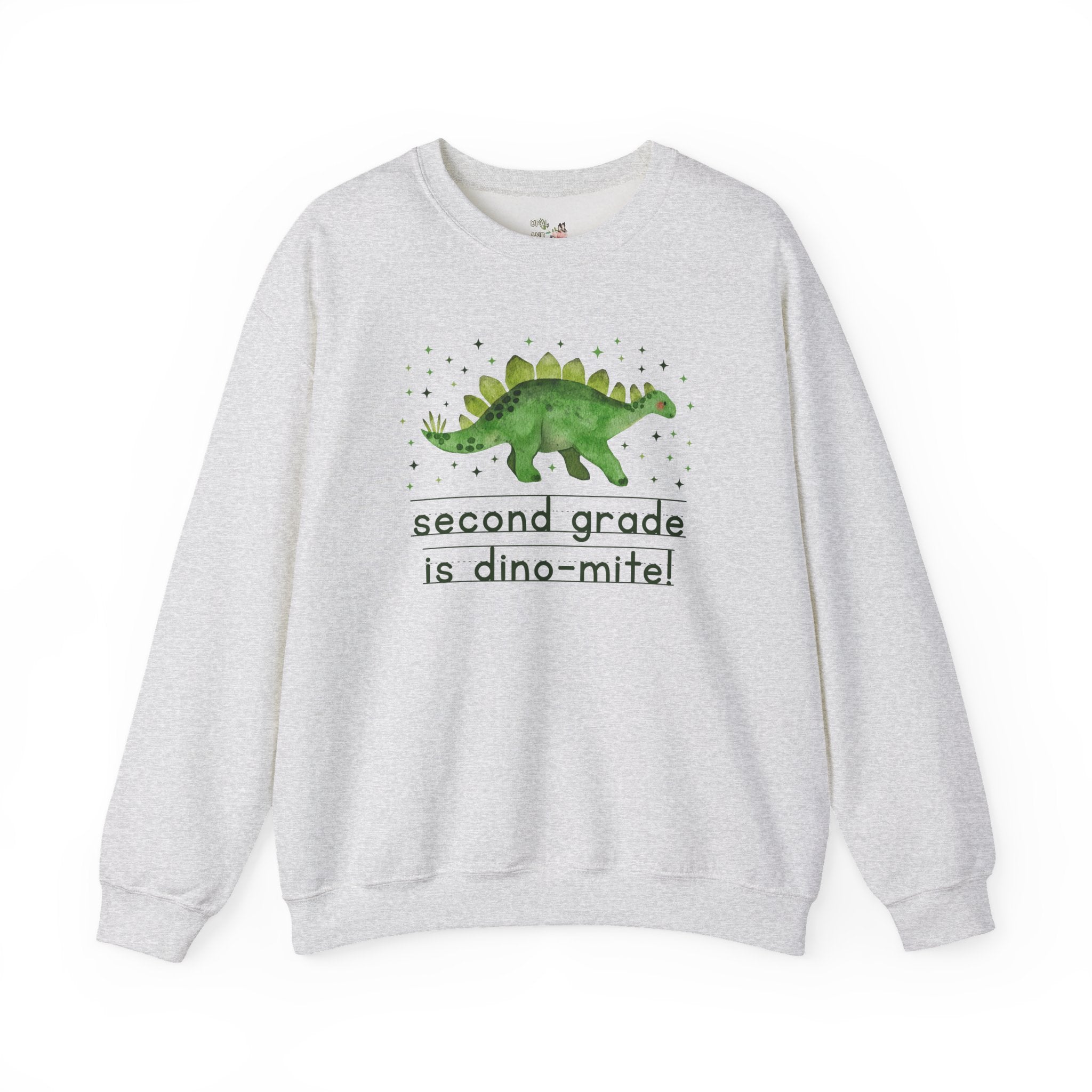 Dinosaur Second Grade Teacher Sweatshirt for Back to School, Funny and Adorable 90s Aesthetic Dinosaur Lover Shirt for Kindergarten Squad - Opal and June