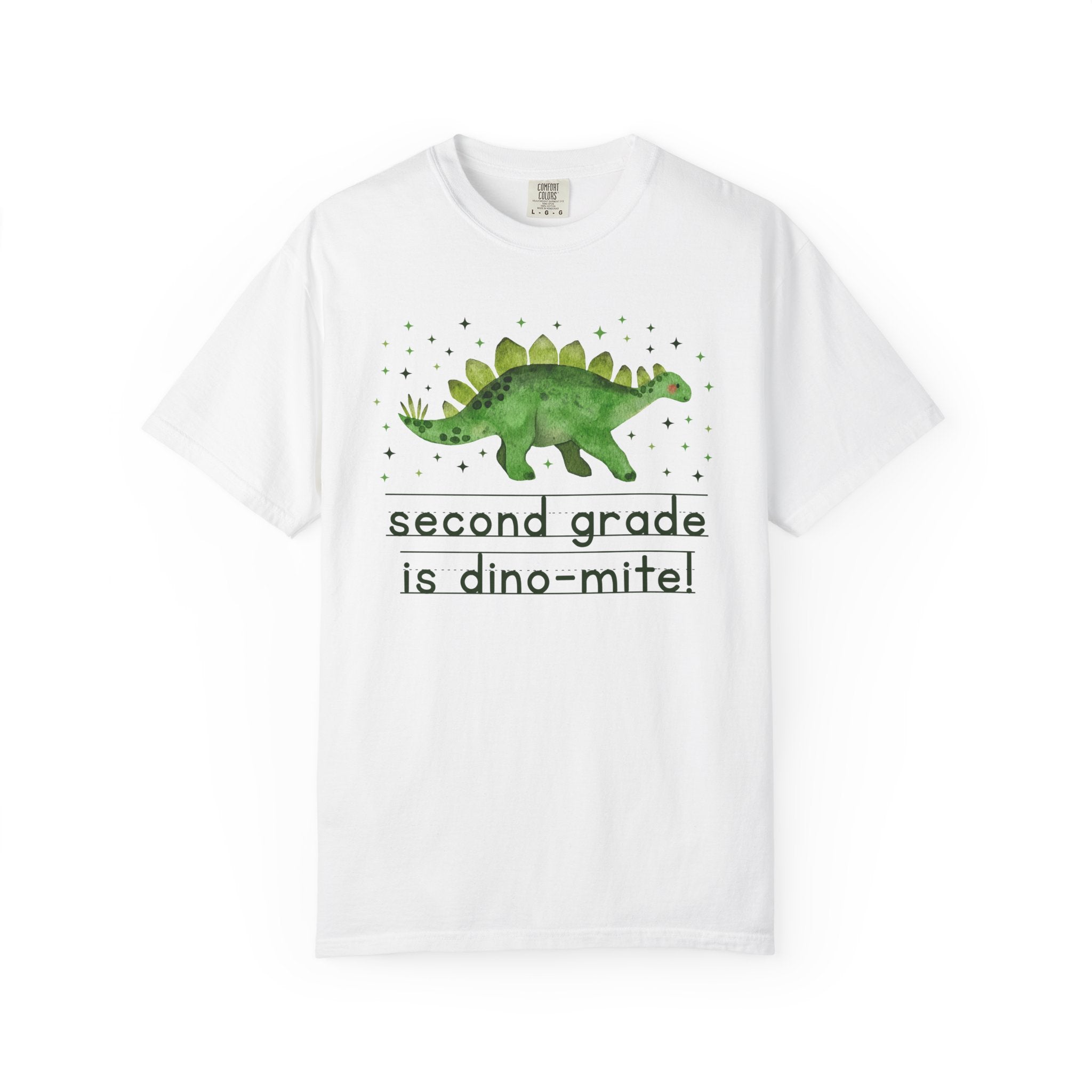 Dinosaur Second Grade Teacher Tee Shirt for Back to School, Funny and Adorable 90s Aesthetic Dinosaur Lover T-Shirt for Kindergarten Squad - Opal and June