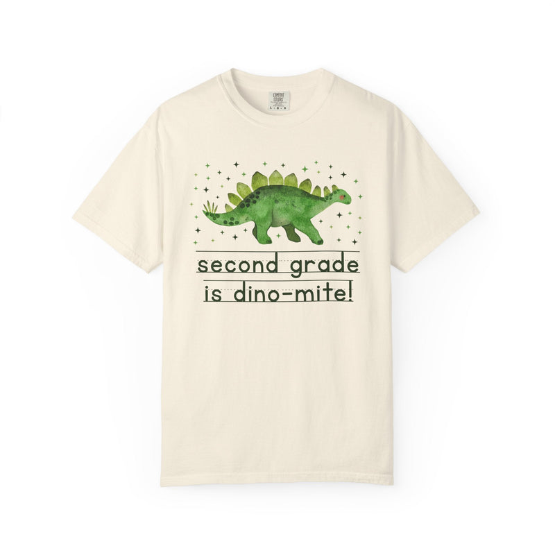 Dinosaur Second Grade Teacher Tee Shirt for Back to School, Funny and Adorable 90s Aesthetic Dinosaur Lover T-Shirt for Kindergarten Squad - Opal and June