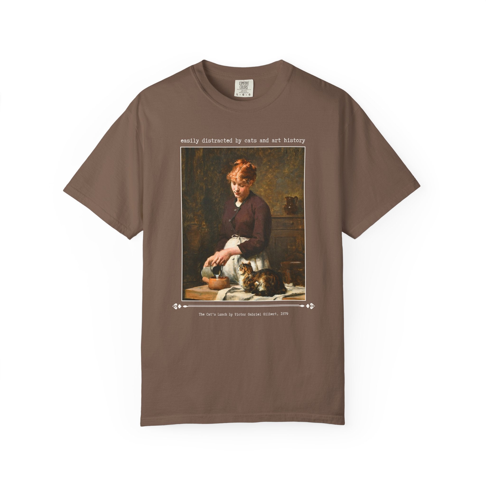 Easily Distracted by Cats and Art History, The Cat's Lunch by Victor Gabriel Gilbert, Funny Saying Cat Lover Gift for Humanities Professor - Opal and June