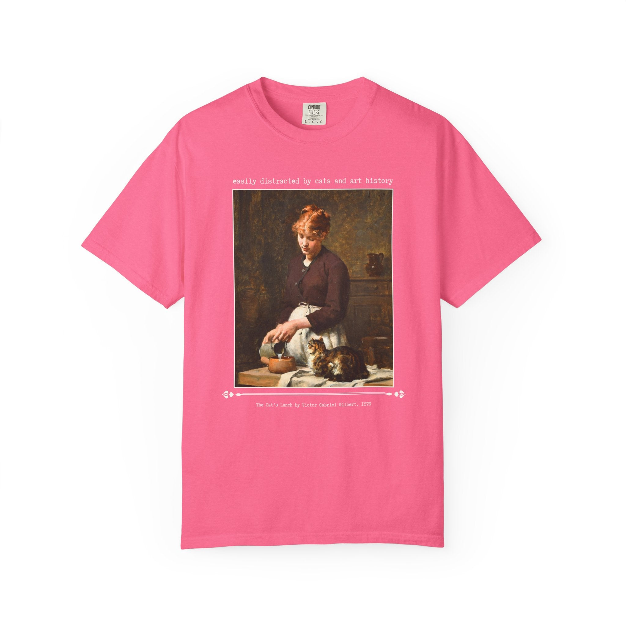 Easily Distracted by Cats and Art History, The Cat's Lunch by Victor Gabriel Gilbert, Funny Saying Cat Lover Gift for Humanities Professor - Opal and June