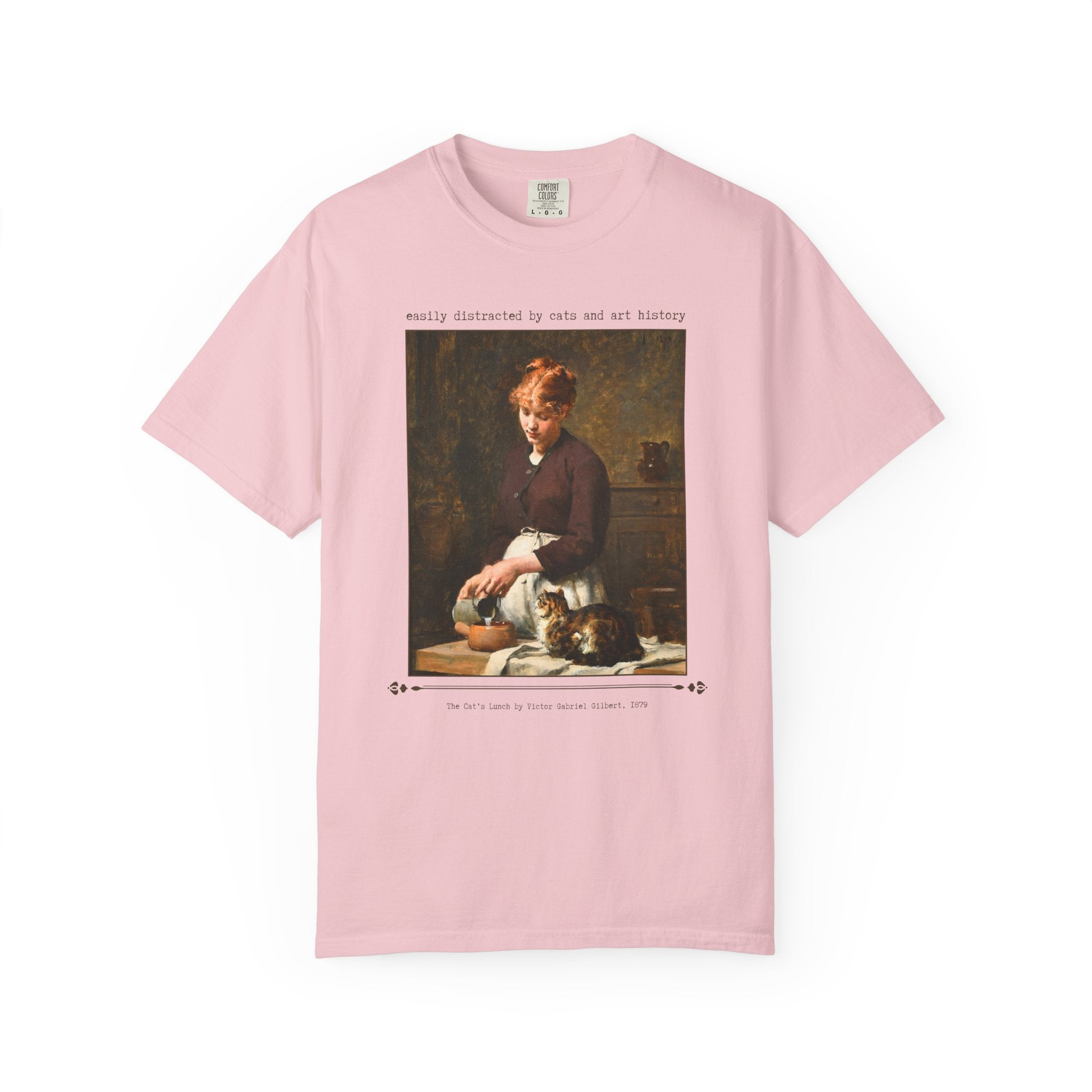 Easily Distracted by Cats and Art History, The Cat's Lunch by Victor Gabriel Gilbert, Funny Saying Cat Lover Gift for Humanities Professor - Opal and June