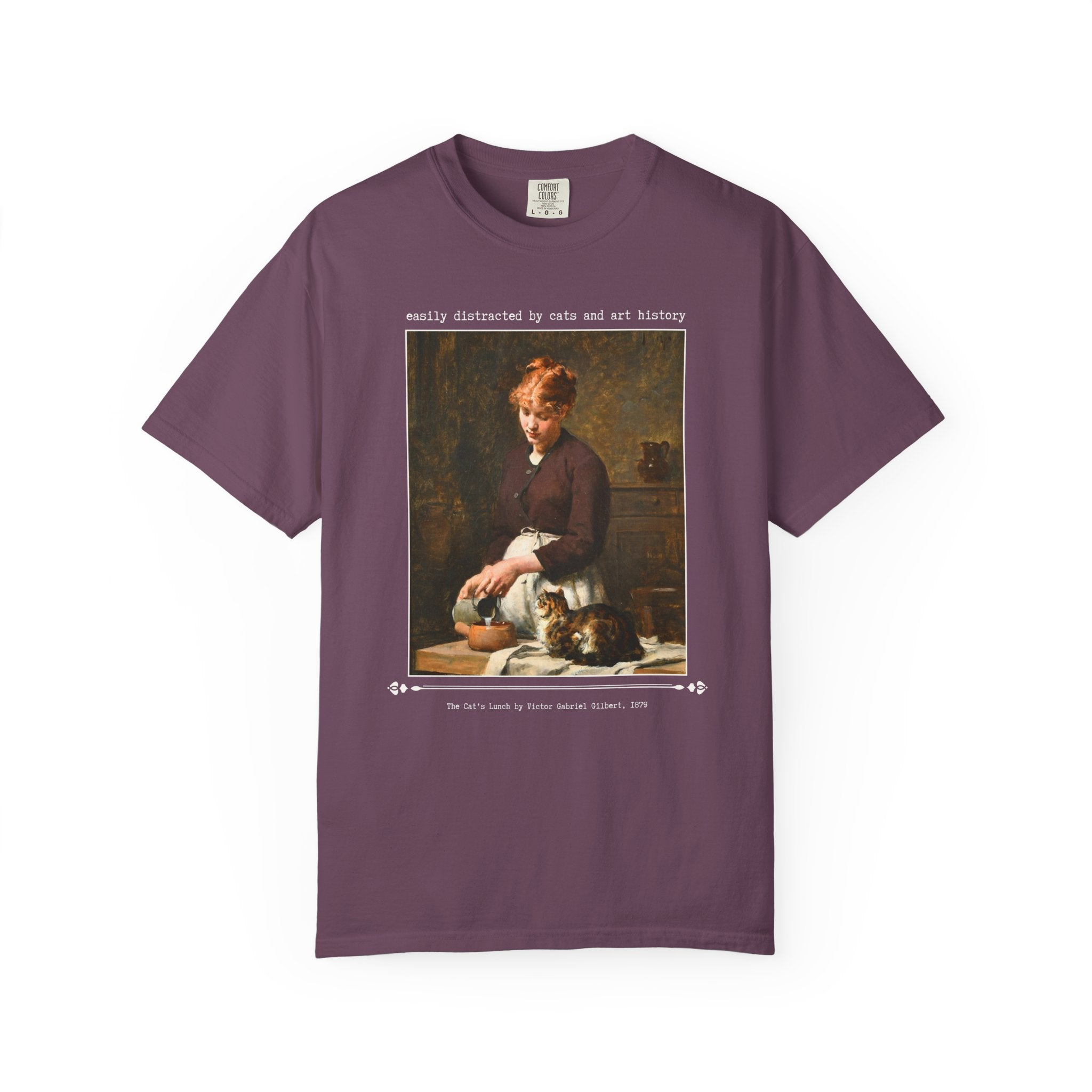 Easily Distracted by Cats and Art History, The Cat's Lunch by Victor Gabriel Gilbert, Funny Saying Cat Lover Gift for Humanities Professor - Opal and June