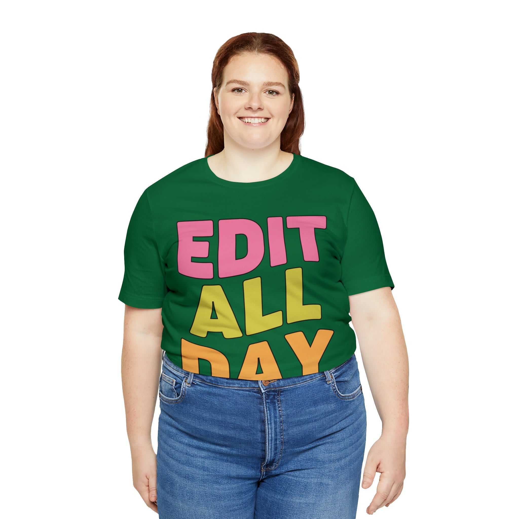Editing Day Tee Shirt: Edit All Day - Opal and June