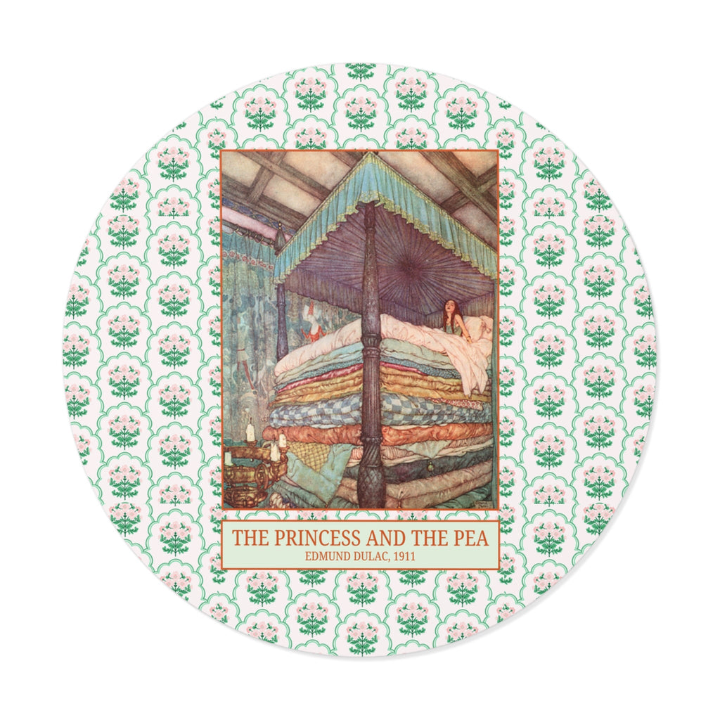 Edmund Dulac The Princess and the Pea Art History Sticker, Famous Painting for Hans Christian Andersen Fairy Tale, 19th Century Art Sticker - Opal and June
