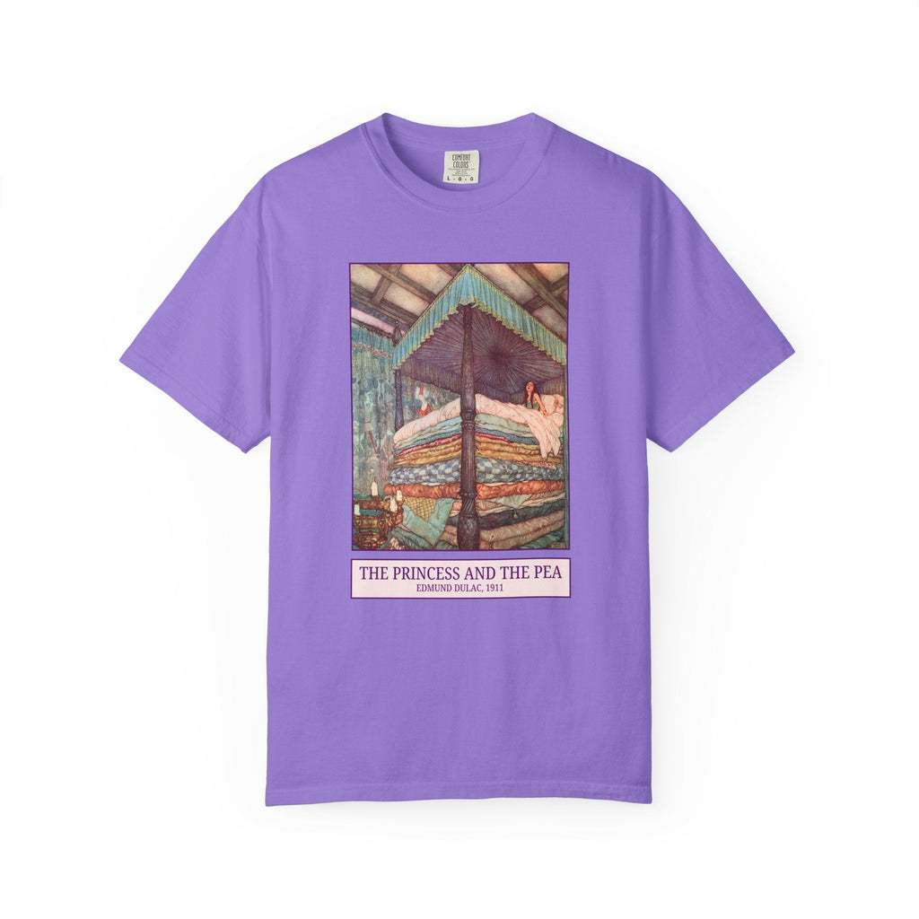 Edmund Dulac The Princess and the Pea Art History Tee Shirt, Famous Painting from Hans Christian Andersen Fairy Tale, 19th Century Art - Opal and June