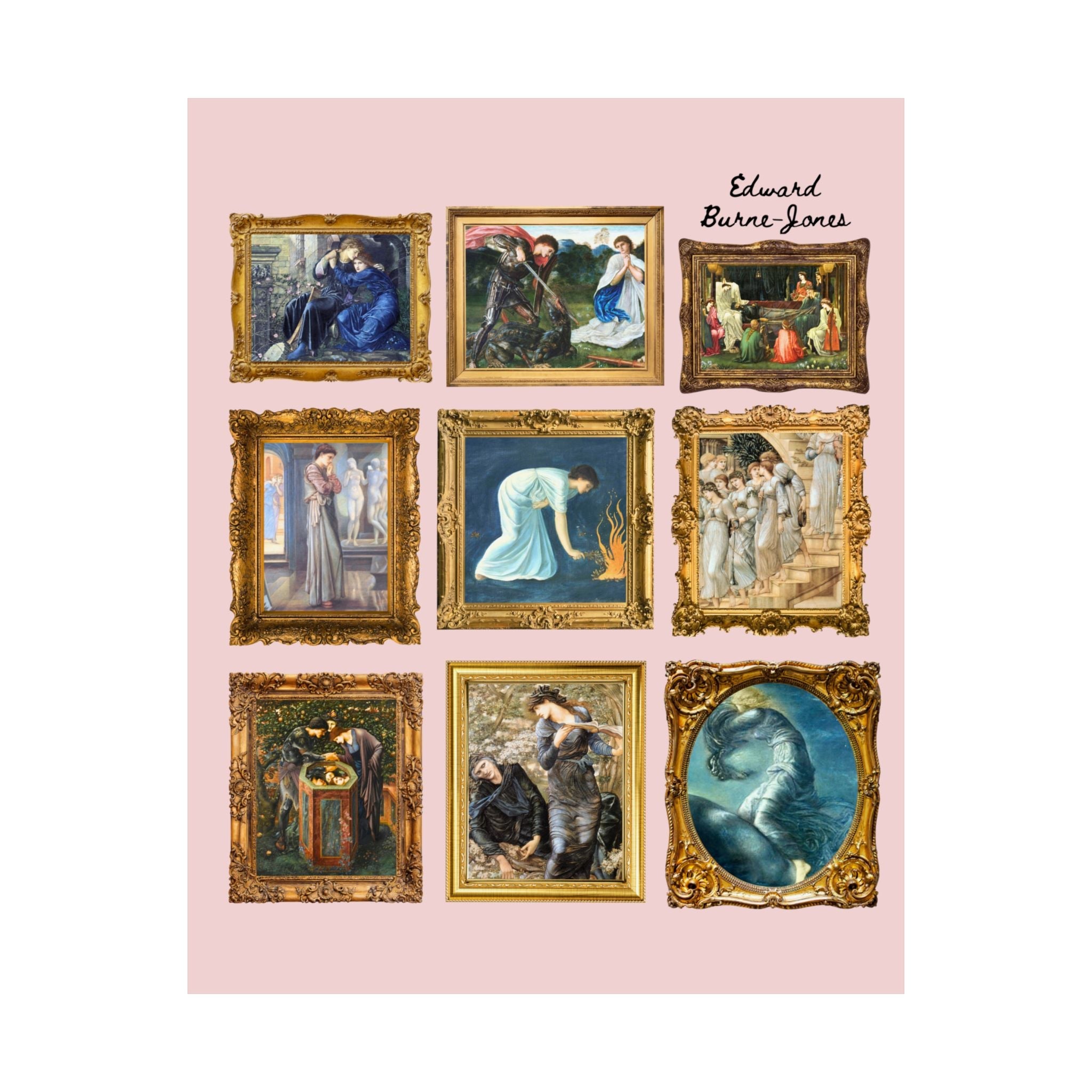 Edward Burne - Jones Art History Poster: Pre - Raphaelite Art Movement - Opal and June