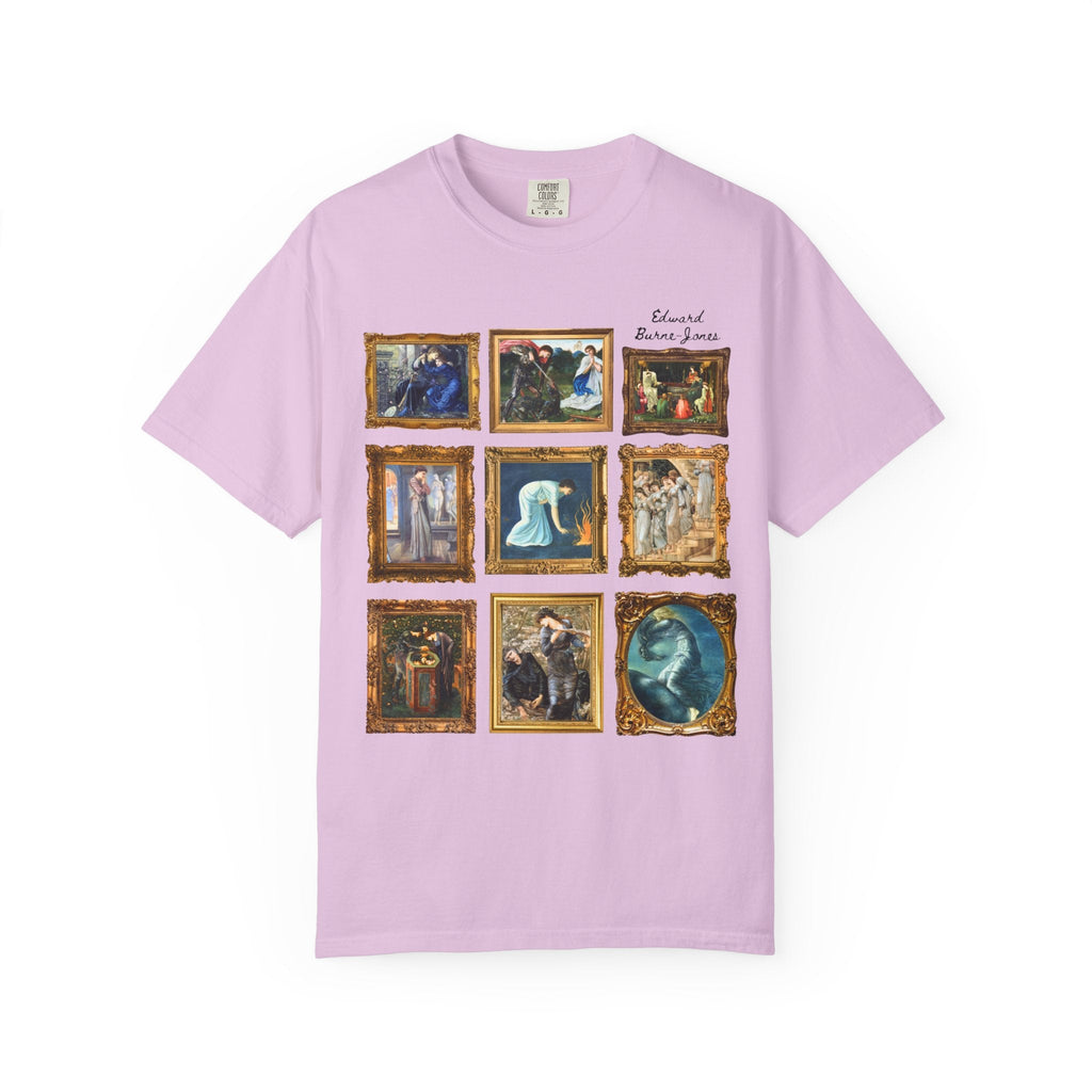Edward Burne - Jones Art History Tee Shirt: Pre - Raphaelite Art Movement, Arts and Crafts Movement, Famous Paintings, The Beguiling of Merlin - Opal and June
