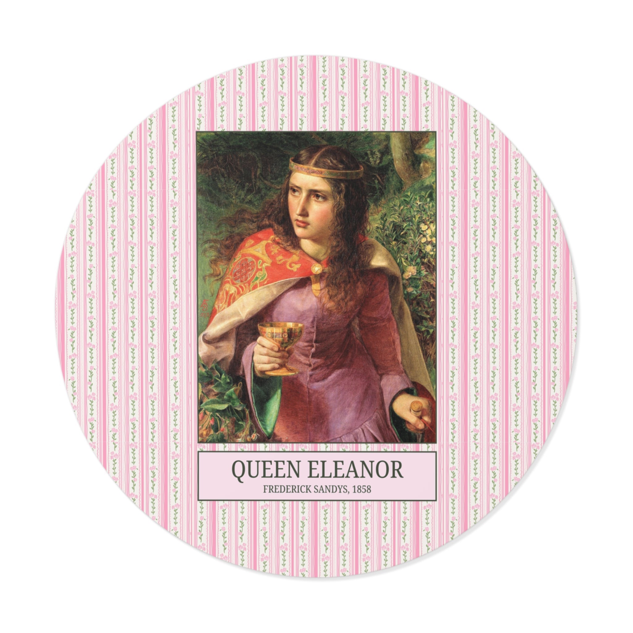 Eleanor of Aquitaine Art History Sticker, Famous Painting by Frederick Sandys, 19th Century Art, European History Lover Gift, Famous Queens - Opal and June