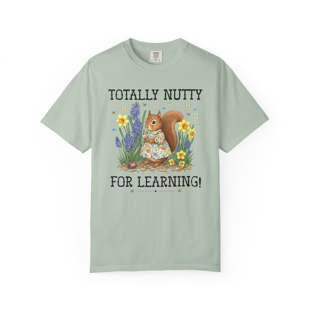 Elementary School Teacher Tee Shirt or Funny High School Teacher T-Shirt: Silly Squirrel Animal Lover Tee for 1st Grade or Kindergarten Team - Opal and June