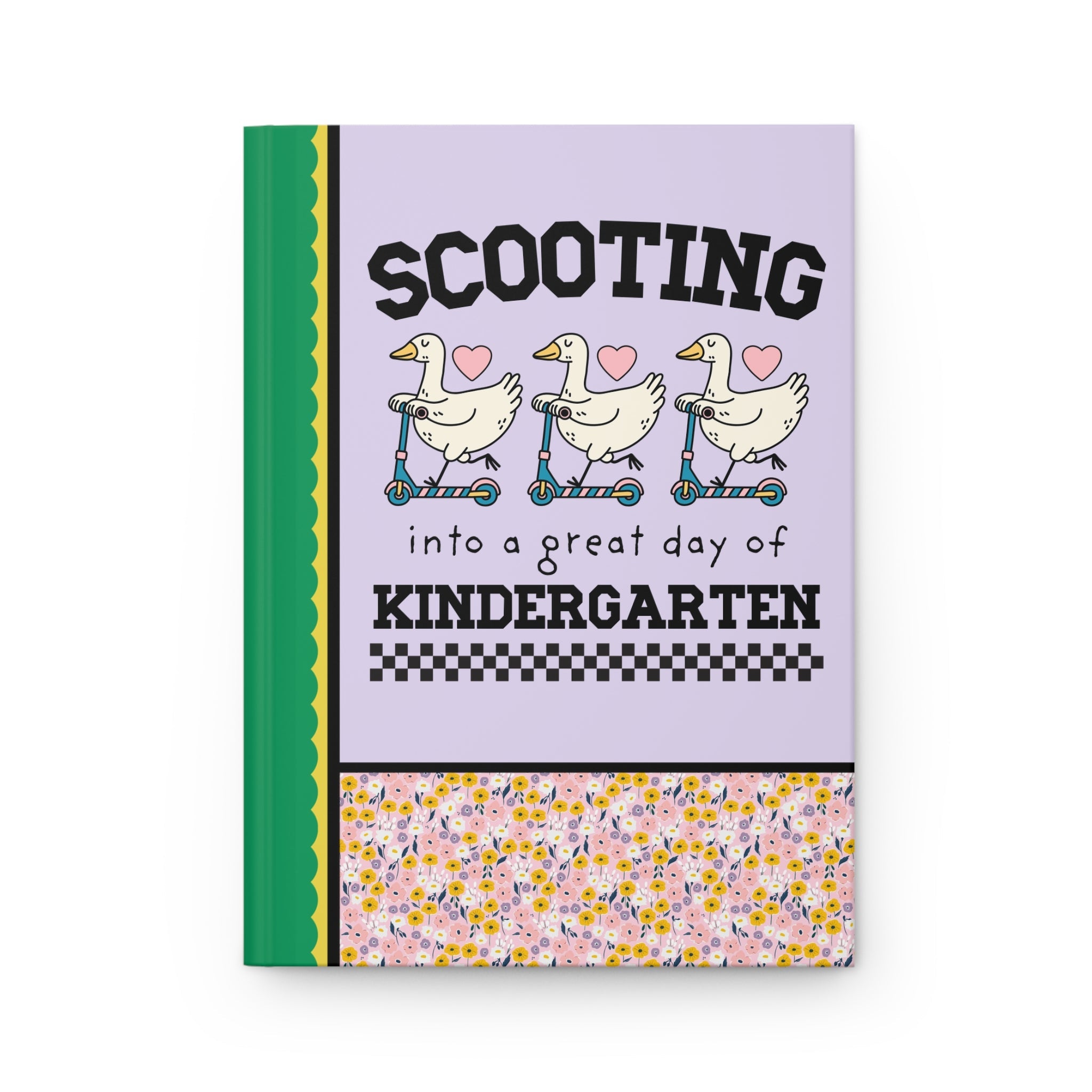 Elementary Teacher Appreciation Gift for Teacher Who Loves Silly Geese, Funny Saying Animal Lover Notebook with Hearts, Teaching Major - Opal and June