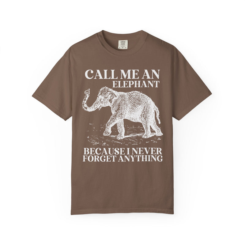 Elephant Animal Lover Tee Shirt for Friend or Dad Who Remembers Everything, Funny Saying Elephant Lover Tee for Mom or Sister, 90s Throwback - Opal and June