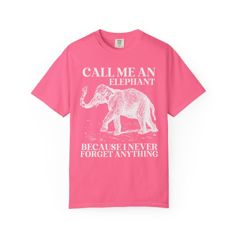 Elephant Animal Lover Tee Shirt for Friend or Dad Who Remembers Everything, Funny Saying Elephant Lover Tee for Mom or Sister, 90s Throwback - Opal and June