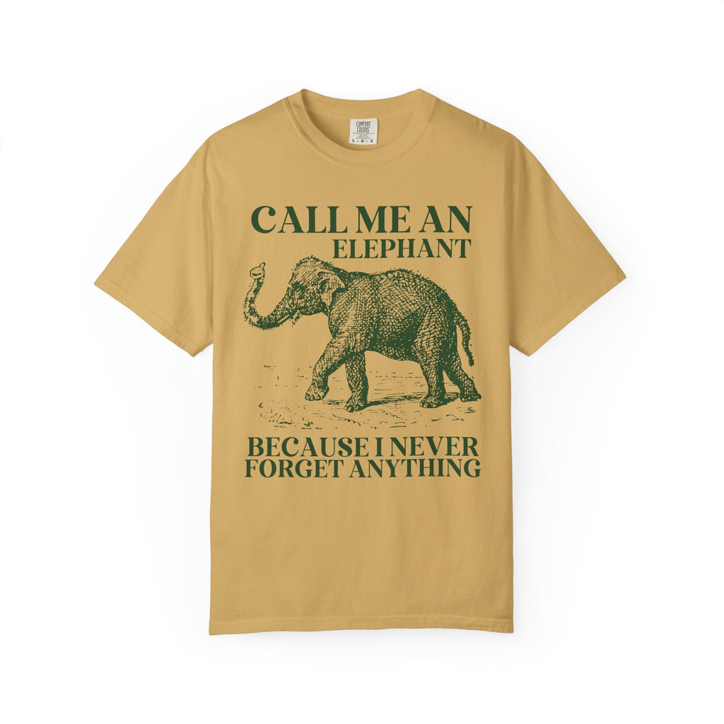 Elephant Animal Lover Tee Shirt for Friend or Dad Who Remembers Everything, Funny Saying Elephant Lover Tee for Mom or Sister, 90s Throwback - Opal and June