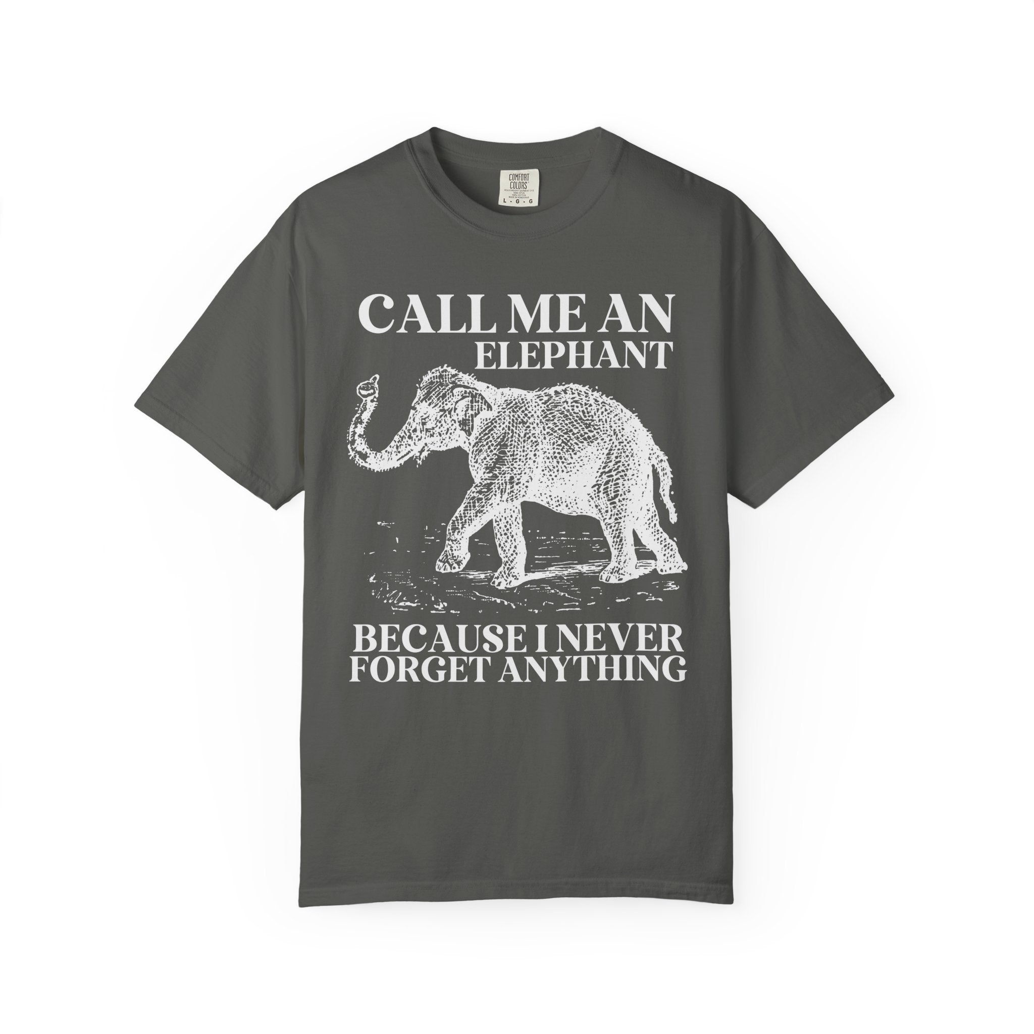 Elephant Animal Lover Tee Shirt for Friend or Dad Who Remembers Everything, Funny Saying Elephant Lover Tee for Mom or Sister, 90s Throwback - Opal and June