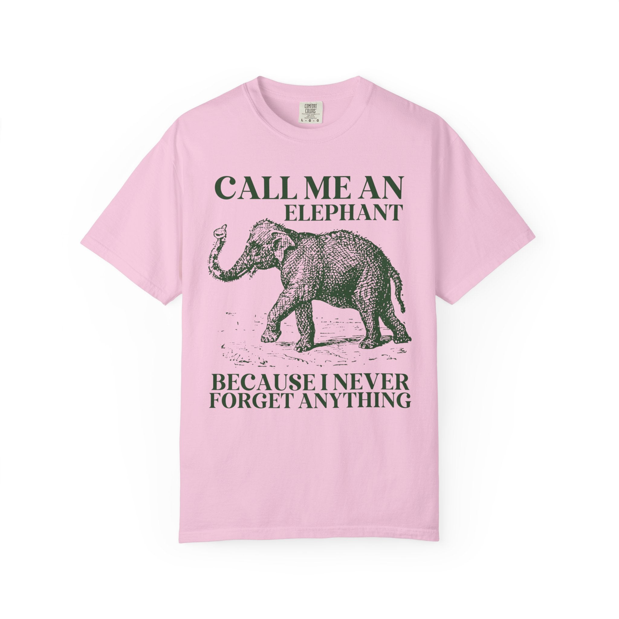 Elephant Animal Lover Tee Shirt for Friend or Dad Who Remembers Everything, Funny Saying Elephant Lover Tee for Mom or Sister, 90s Throwback - Opal and June