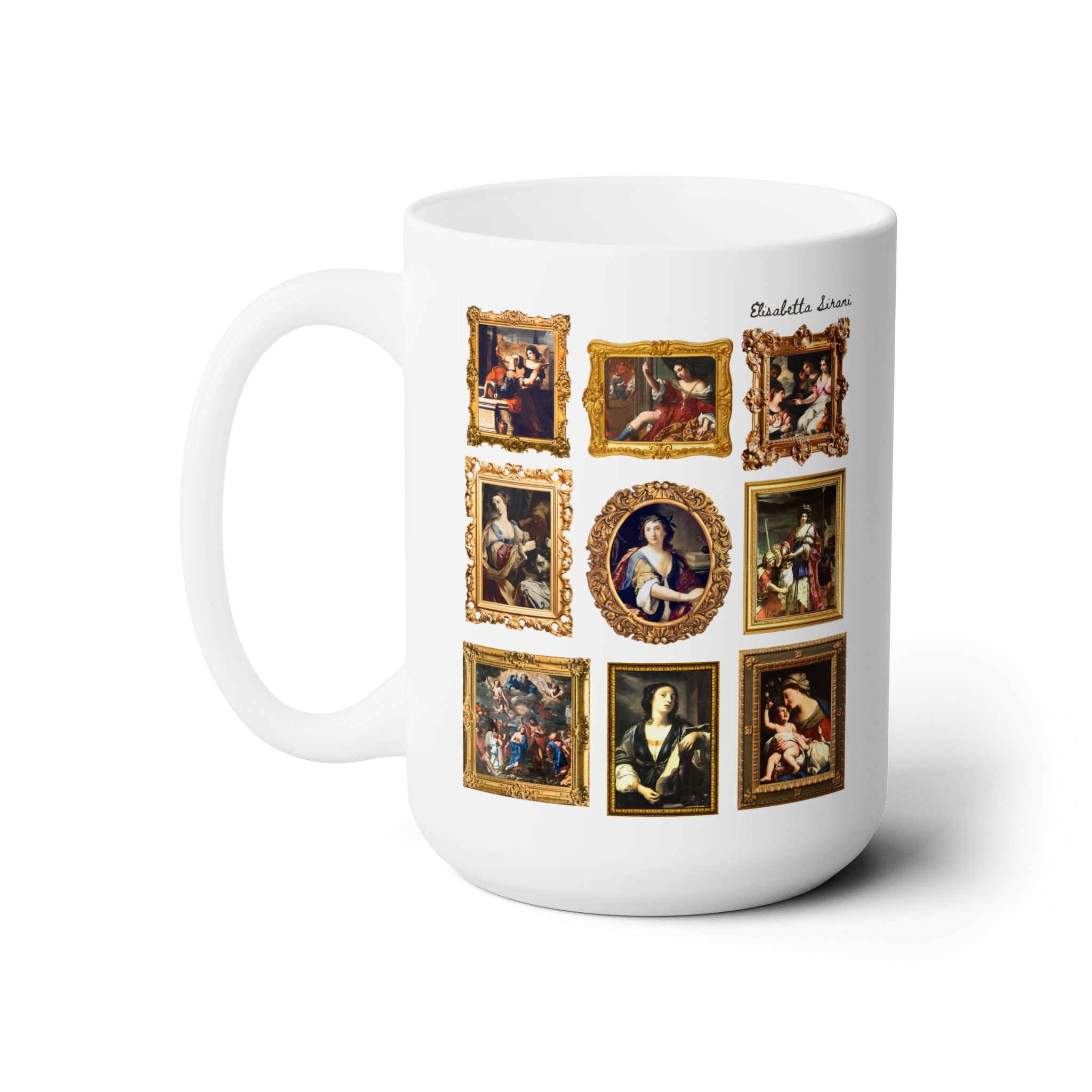 Elisabetta Sirana Italian Art History Coffee Mug, 17th Century Famous Feminist Paintings, Humanities Professor or Art History Teacher Gift - Opal and June