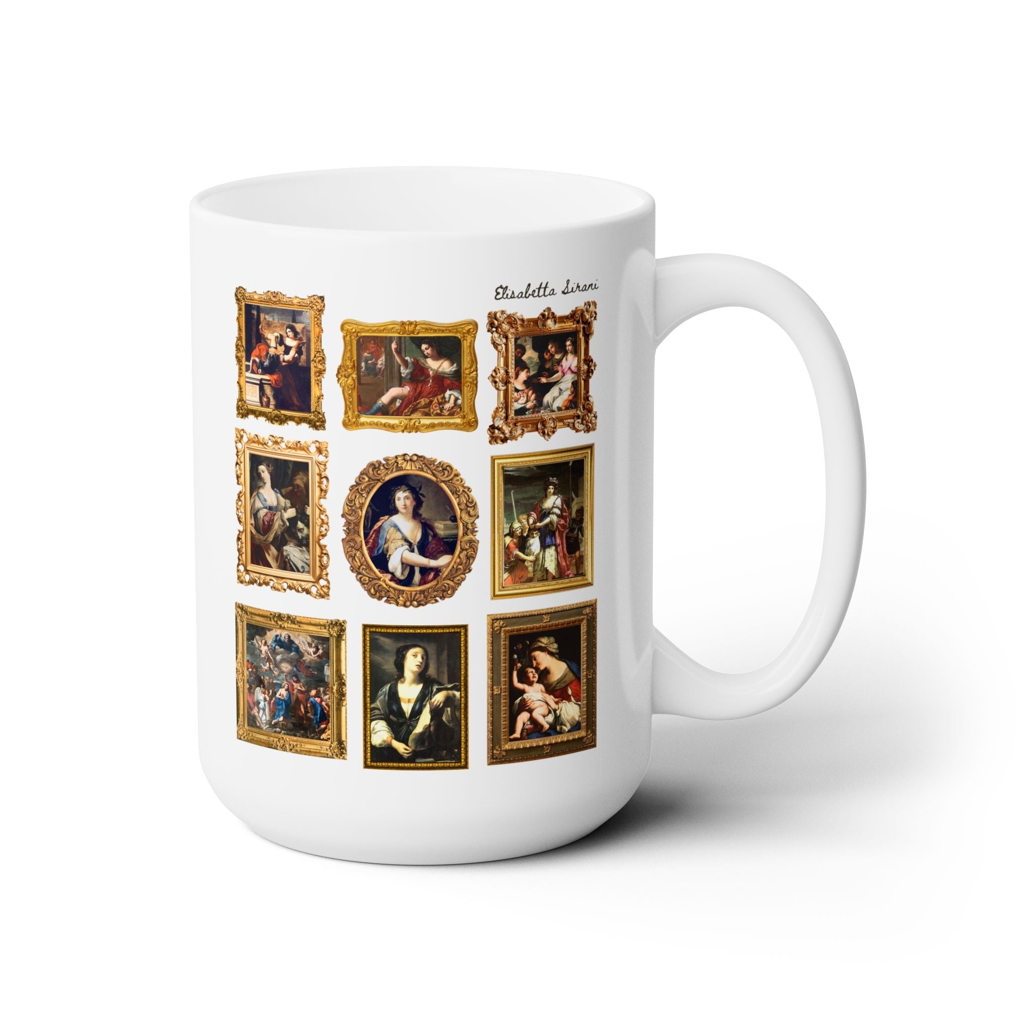 Elisabetta Sirana Italian Art History Coffee Mug, 17th Century Famous Feminist Paintings, Humanities Professor or Art History Teacher Gift - Opal and June
