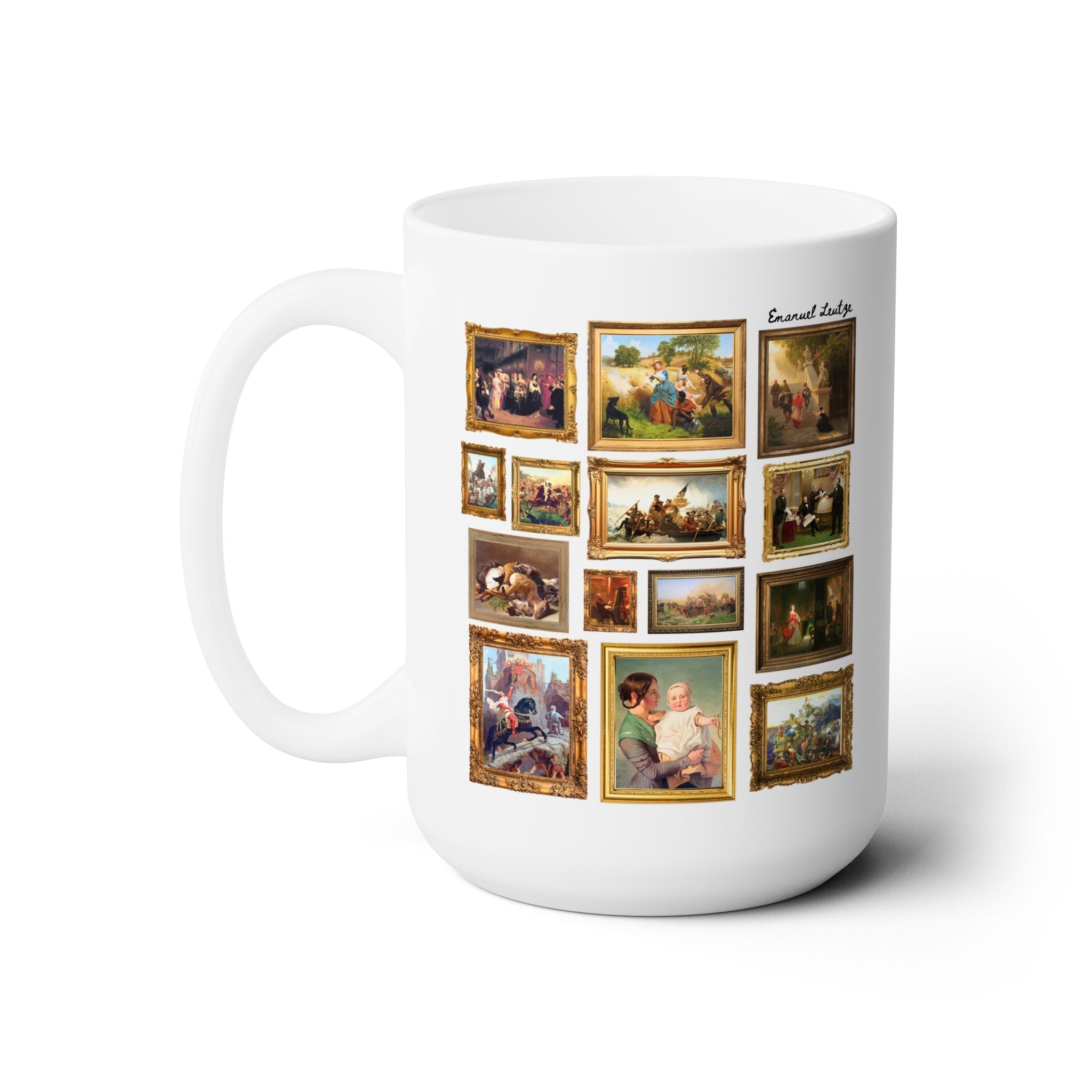 Emanuel Leutze Art History Coffee Mug for History Lover, Cute American Art History Mug, Colorful Famous Paintings of Early US History - Opal and June