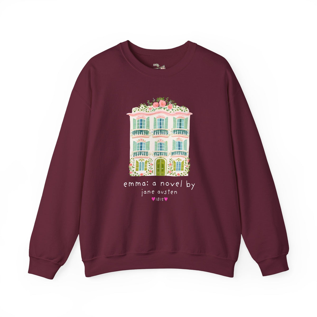 Emma: A Novel by Jane Austen Book Lover Sweatshirt, Cute Bookish Crewneck for Classic Literature Reader or Bookworm - Opal and June