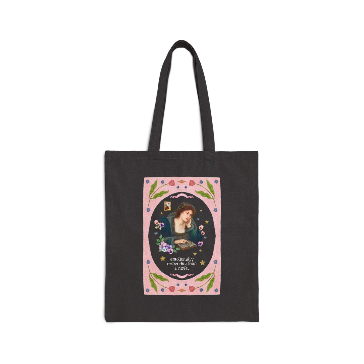 Emotionally Recovering From a Novel Art History Tote Bag: Colorful Maximalist Book Lover Tote of Woman Reading a Book - Opal and June