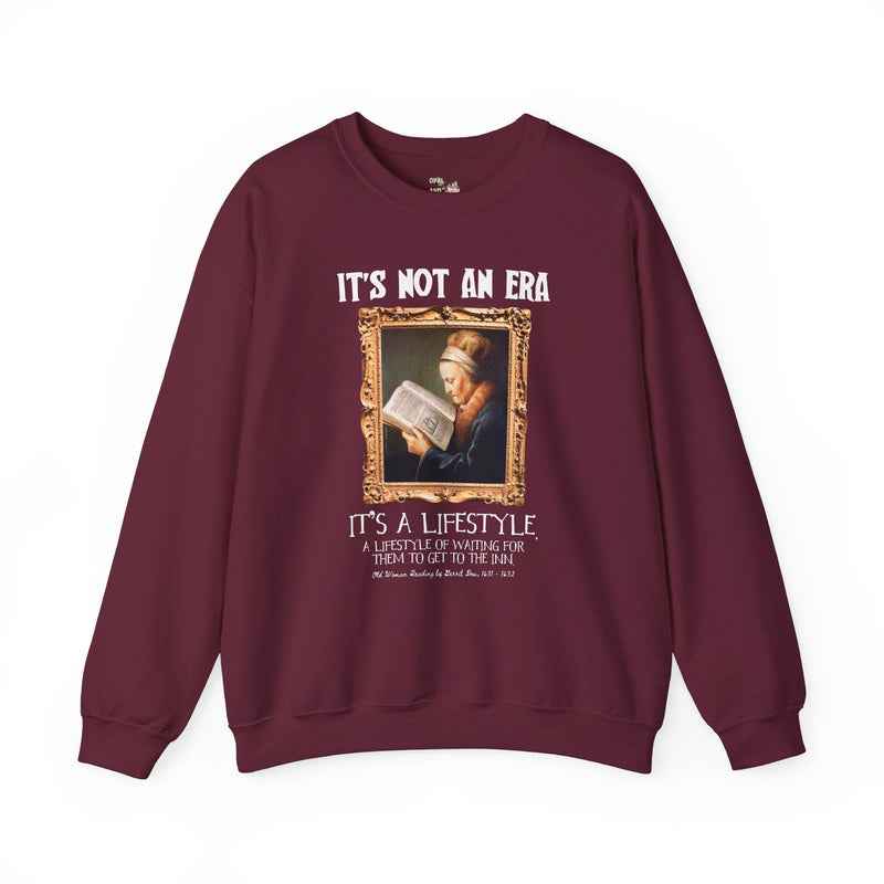 Enemies to Lovers Romance Reader Sweatshirt, Fantasy Romance Bookworm, Old Woman Reading by Gerrit Dou, 17th Century Bookish Artwork Shirt - Opal and June