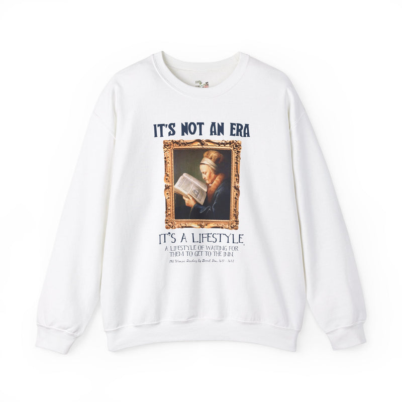 Enemies to Lovers Romance Reader Sweatshirt, Fantasy Romance Bookworm, Old Woman Reading by Gerrit Dou, 17th Century Bookish Artwork Shirt - Opal and June