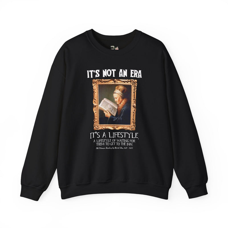 Enemies to Lovers Romance Reader Sweatshirt, Fantasy Romance Bookworm, Old Woman Reading by Gerrit Dou, 17th Century Bookish Artwork Shirt - Opal and June