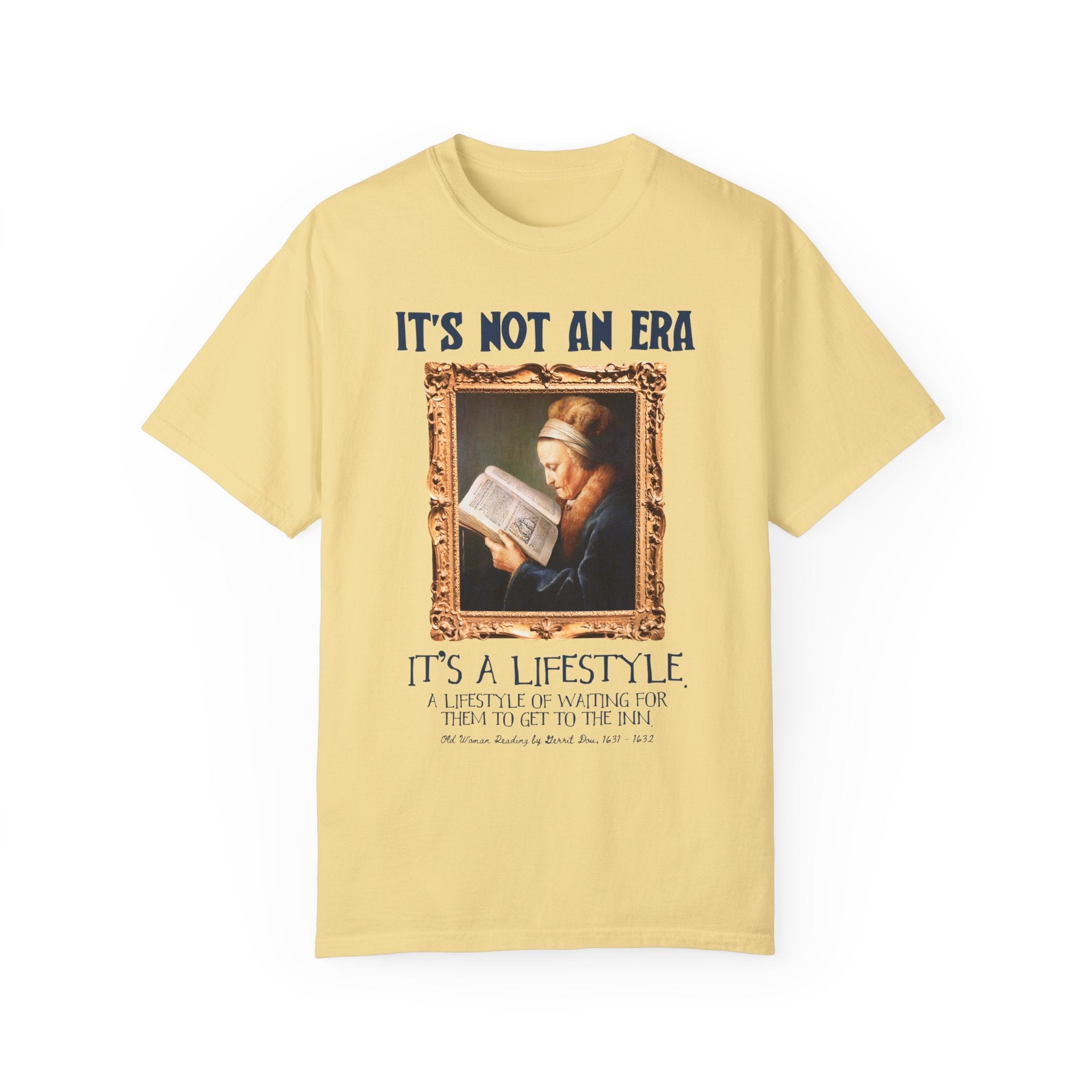 Enemies to Lovers Romance Reader T-Shirt for Fantasy Romance Bookworm, Old Woman Reading by Gerrit Dou, 17th Century Artwork, Bookish Tee - Opal and June