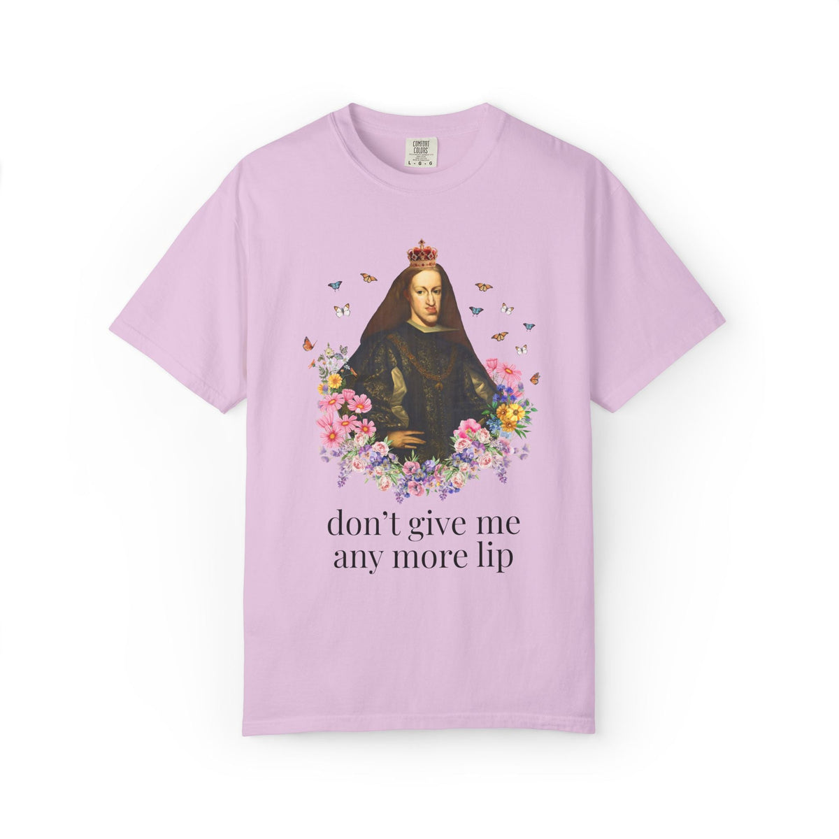 European Royal History Buff Tee Shirt, King Charles II of Spain, Hapsburg Family History T-Shirt: Don't Give Me Any More Lip History Tee - Opal and June