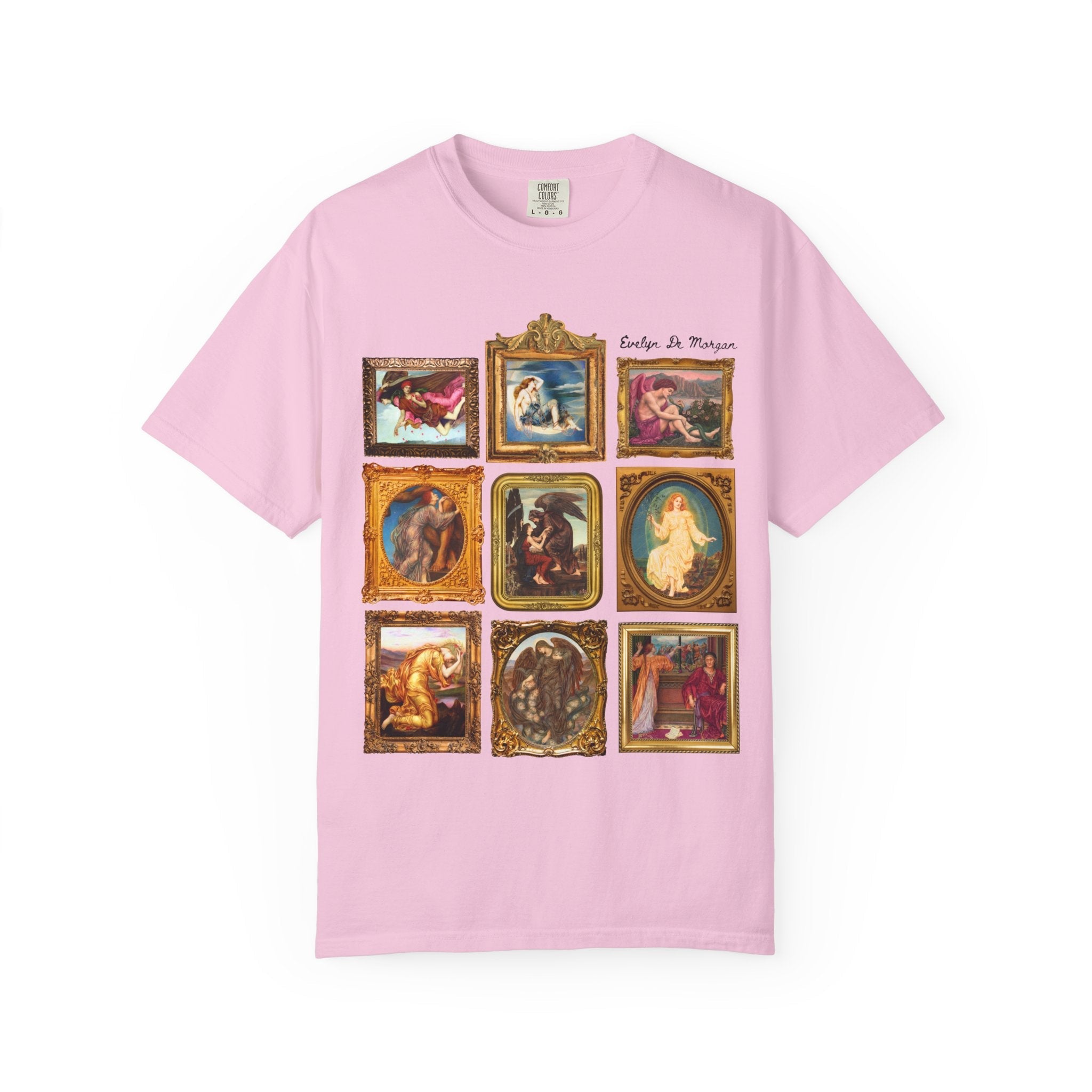 Evelyn De Morgan Art History Tee for Historian or Artist, Pre - Raphaelite Symbolist Art History, Famous 19th Century Paintings, World War I - Opal and June