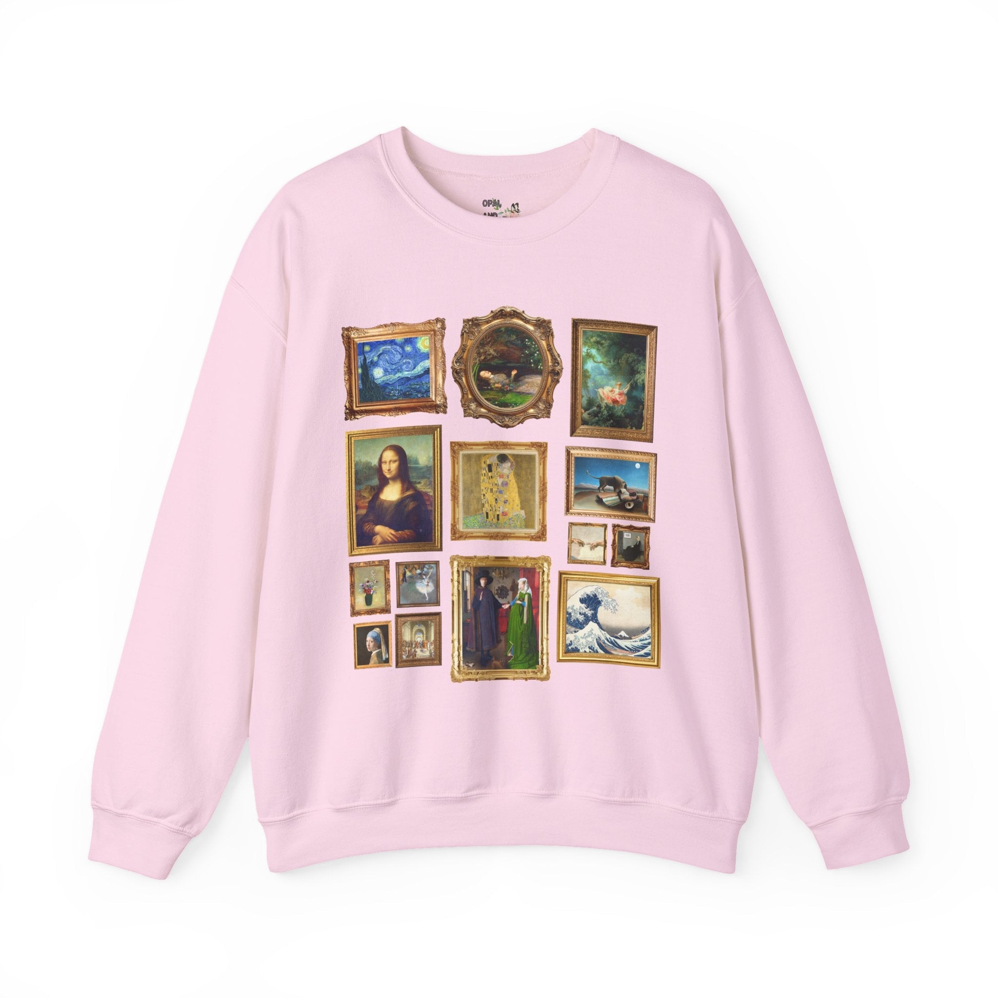 Famous Paintings Art History Sweatshirt, Museum Lover Crewneck, Mona Lisa by da Vinci, The Swing Fragonard, Starry Night Van Gogh, Van Eyck - Opal and June