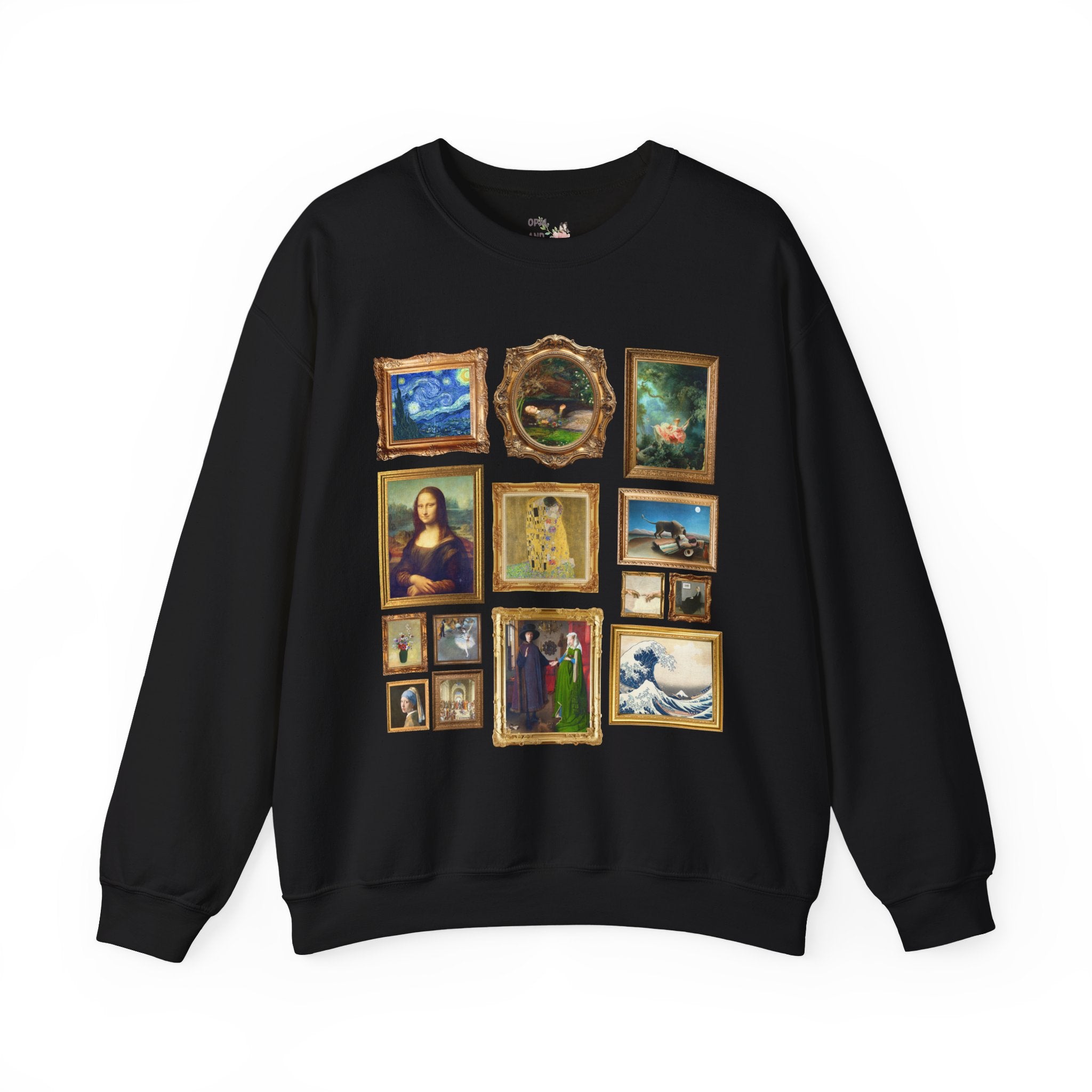 Famous Paintings Art History Sweatshirt, Museum Lover Crewneck, Mona Lisa by da Vinci, The Swing Fragonard, Starry Night Van Gogh, Van Eyck - Opal and June