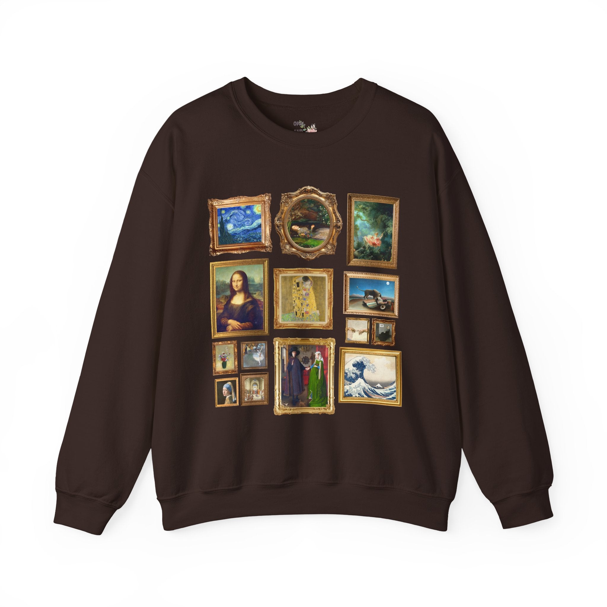Famous Paintings Art History Sweatshirt, Museum Lover Crewneck, Mona Lisa by da Vinci, The Swing Fragonard, Starry Night Van Gogh, Van Eyck - Opal and June