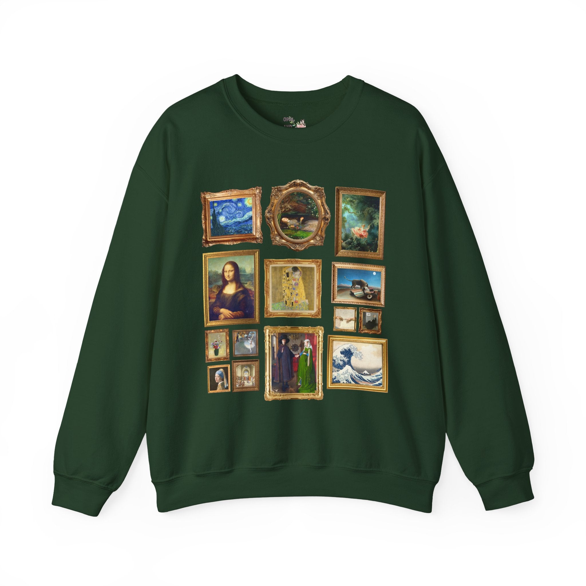 Famous Paintings Art History Sweatshirt, Museum Lover Crewneck, Mona Lisa by da Vinci, The Swing Fragonard, Starry Night Van Gogh, Van Eyck - Opal and June