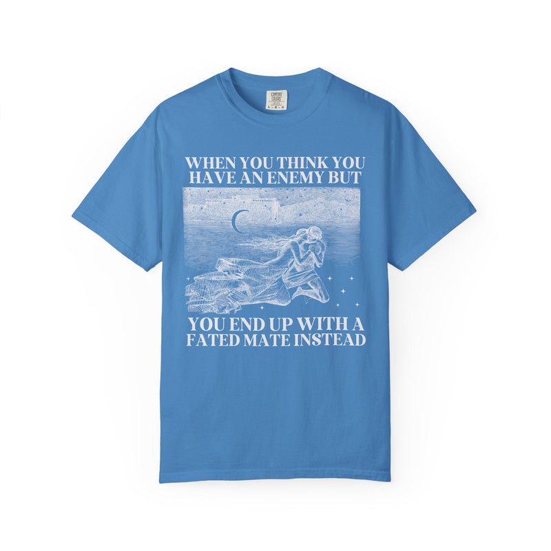 Fantasy Romance Bookworm T-Shirt with Vintage Aesthetic, Silly Bookish Shirt for Reader Who Loves Romantasy Novels, Fated Mate Romance Trope - Opal and June