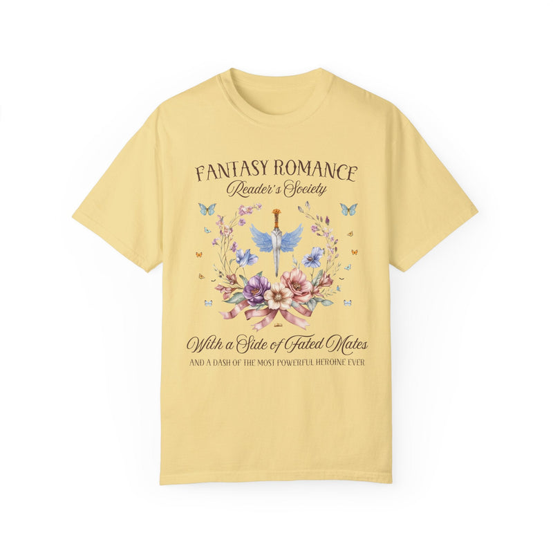 Fantasy Romance Reader Tee Shirt for Bookworm Who Loves Romantasy Romance Novels and Books with Dragons, Cute Bookish T-Shirt for Reader - Opal and June