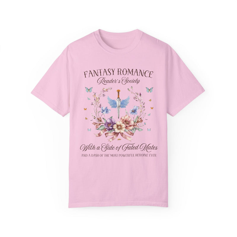 Fantasy Romance Reader Tee Shirt for Bookworm Who Loves Romantasy Romance Novels and Books with Dragons, Cute Bookish T-Shirt for Reader - Opal and June